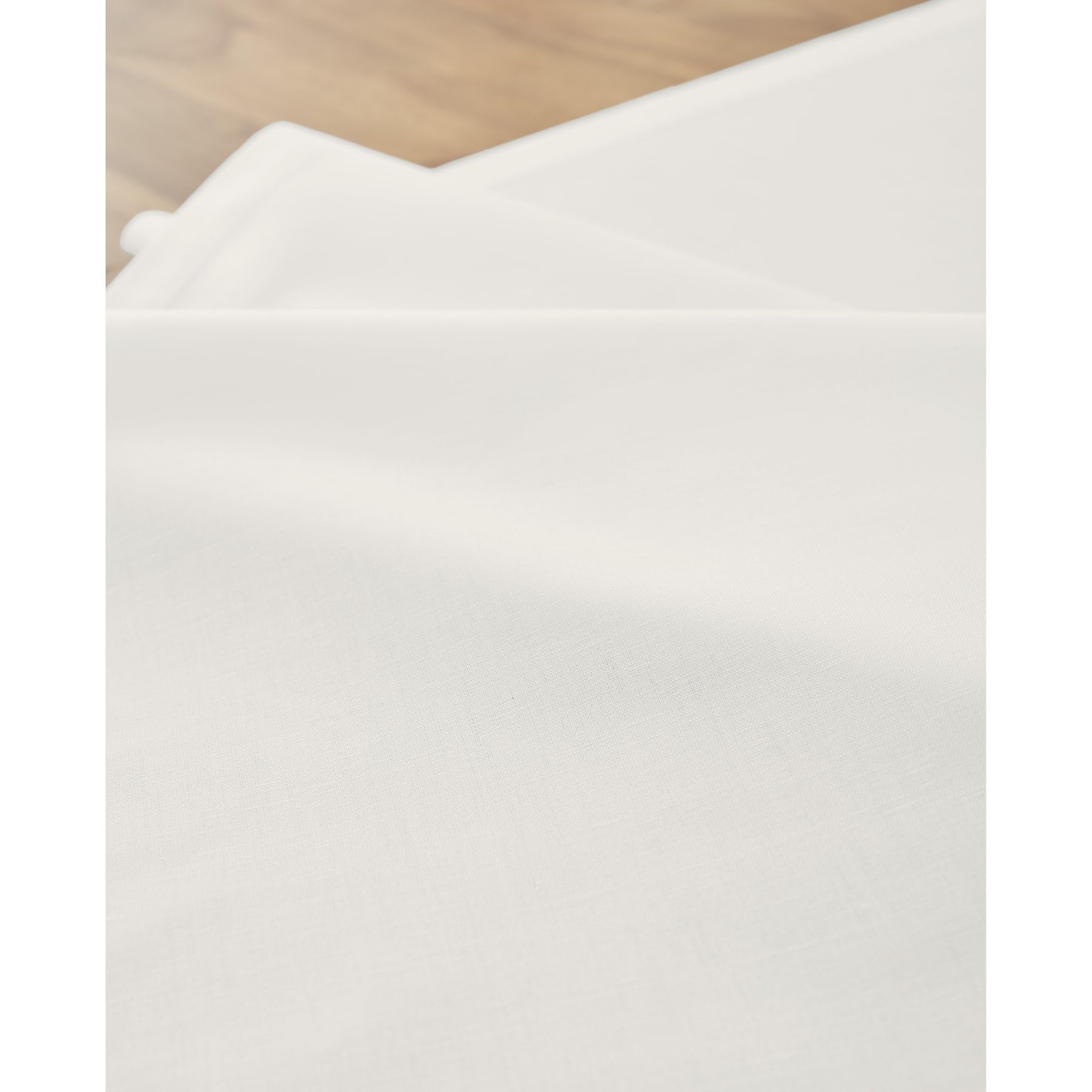 Solino Home 72 Inch Cotton Linen Table Runner - White & Beige Striped Dining Table Decor for Wedding, Party, Easter, Mother's Day - Perfect for Farmhouse, Rustic & Spring Home Decorations (14