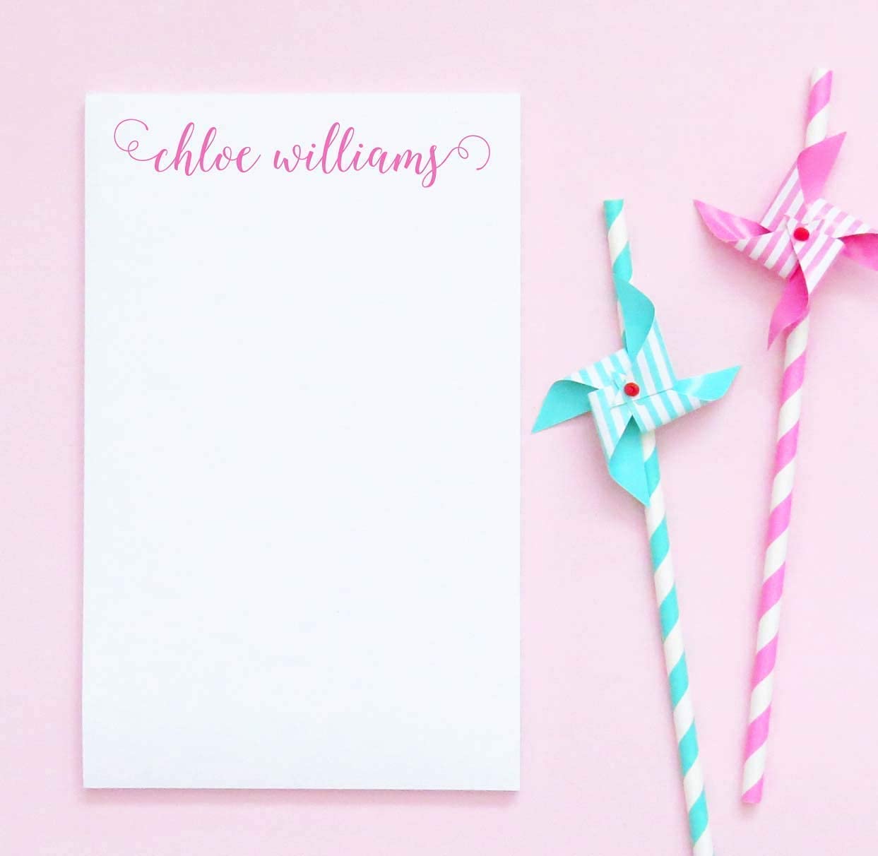 Custom Calligraphy Notepad Set for Women - Personalized 5.5