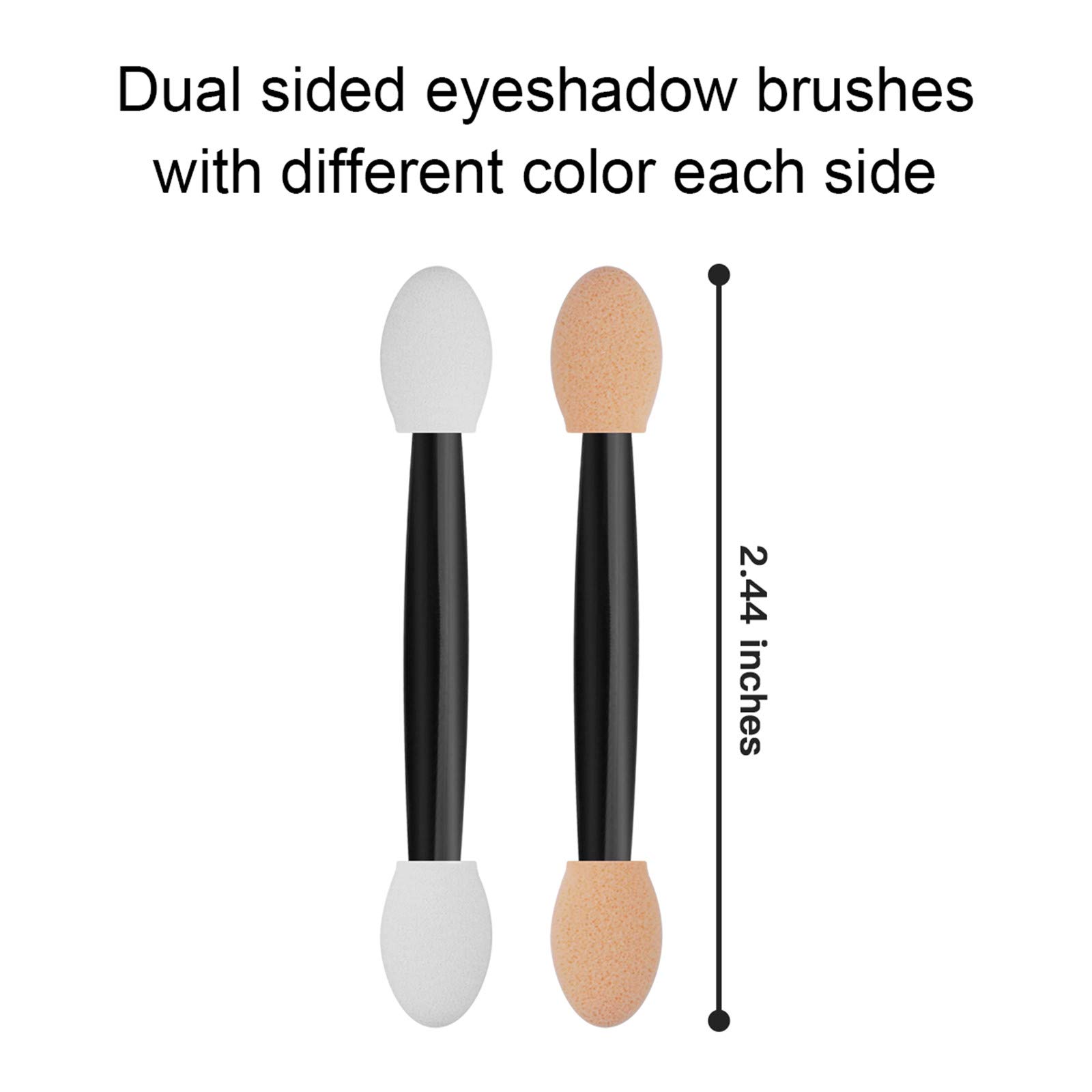 120PCS Dual-Sided Disposable Eyeshadow Sponge Applicators with Storage Container - 2.44 Inch Makeup Brushes for Professional & Everyday Eye Makeup - Perfect for Travel, Home Use & Makeup Artists