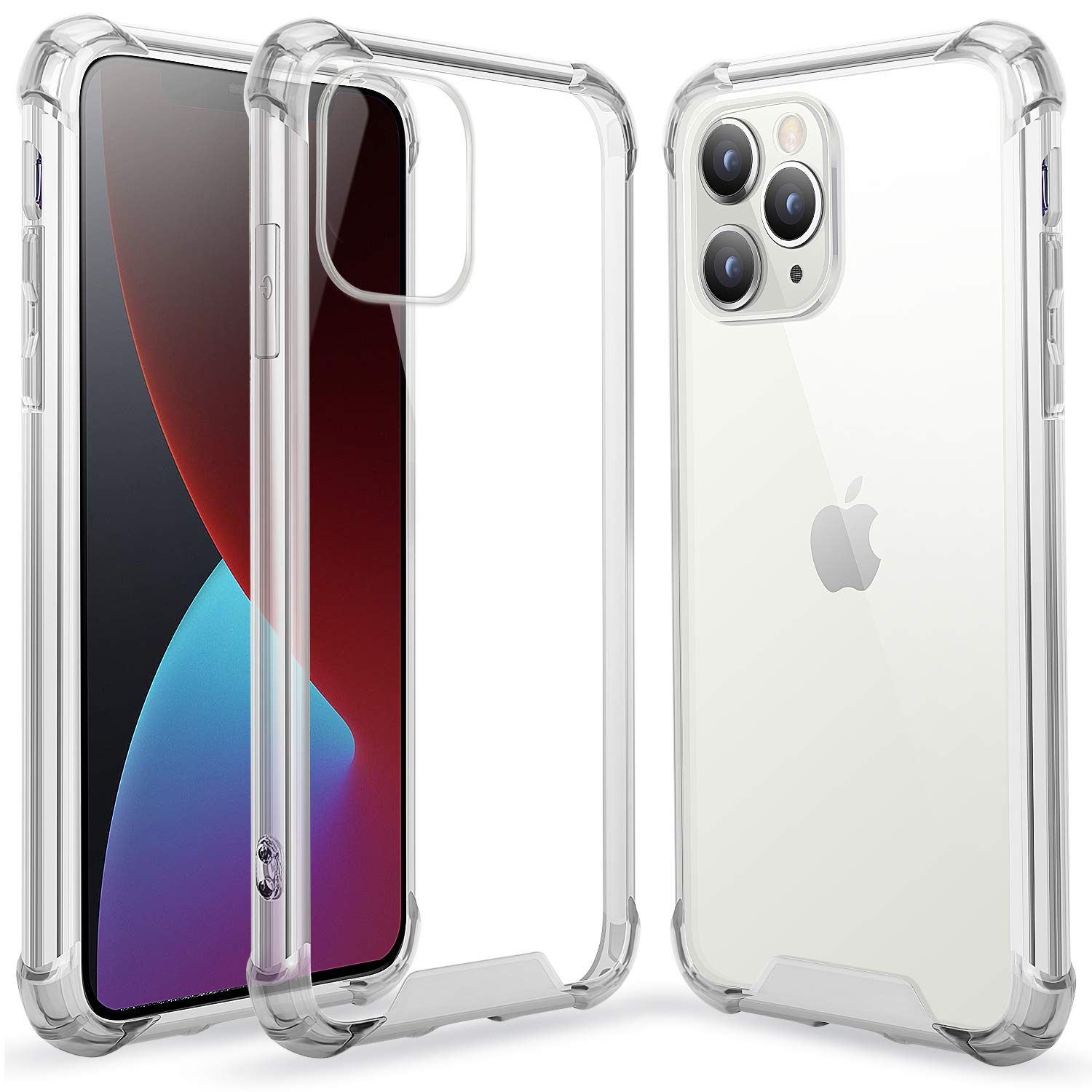 GeekZone iPhone 11 Pro Max Case - Slim Clear Hard Back with Soft TPU Bumper Protective Cover for 6.5 Inch (Crystal Clear) | Shockproof & Scratch Resistant | Perfect for Everyday Use, Work & Travel