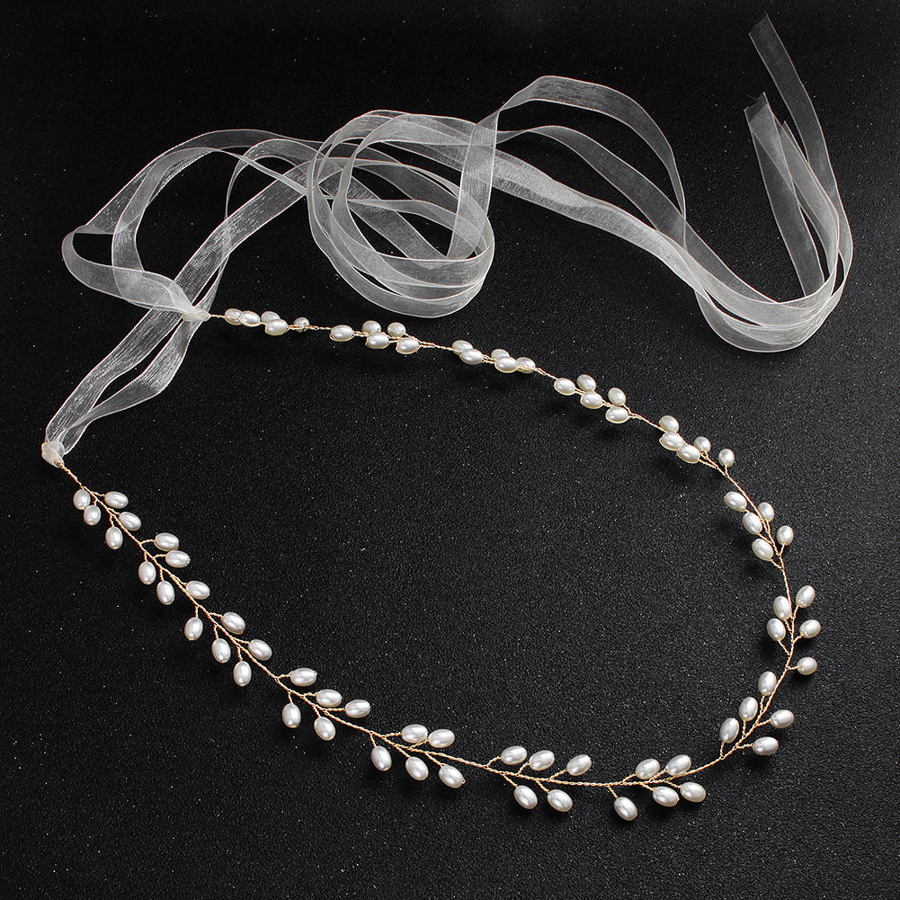 Elegant Imitation Pearl Bridal Sash Waist Chain - Perfect for Wedding Dresses, Bridal Showers & Formal Events