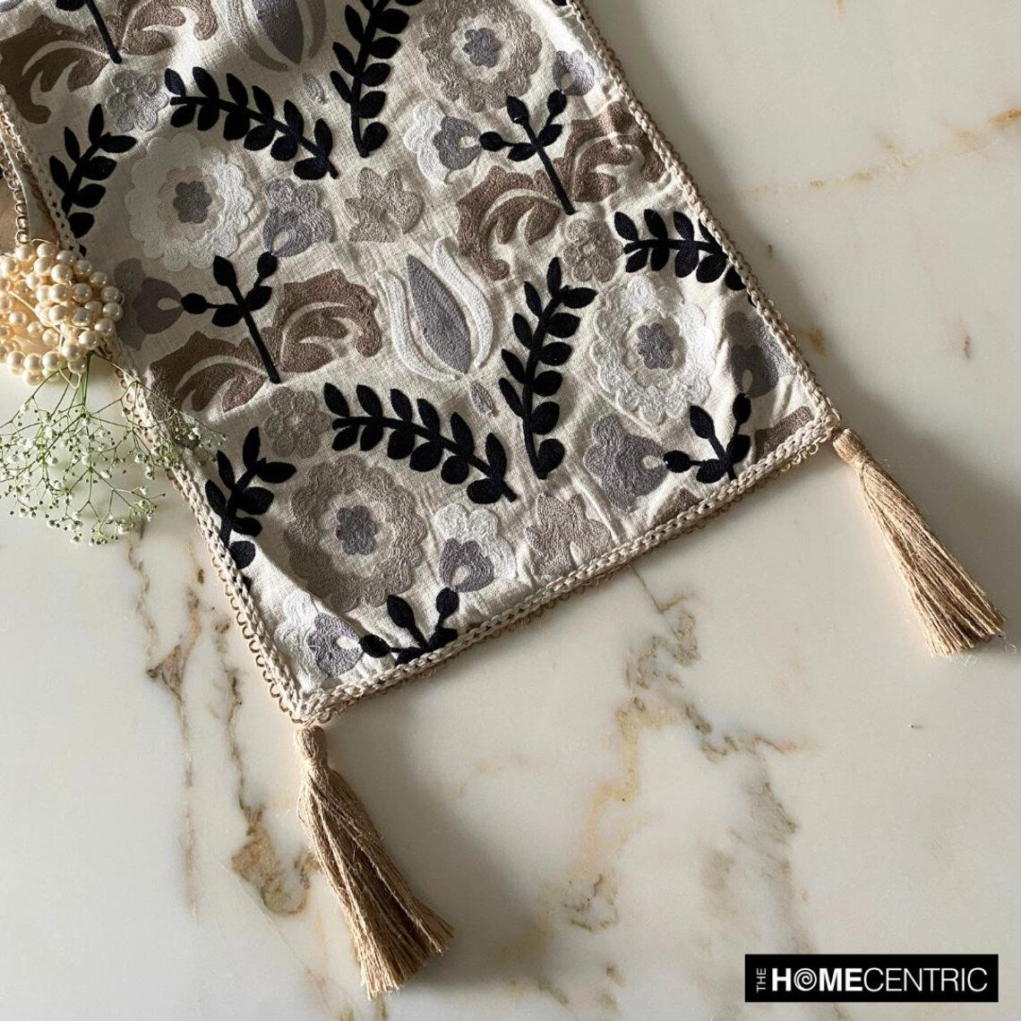 Atushi Beige Linen Decorative Table Runner - Elegant Dining Table Decor for Weddings, Parties & Home Decor