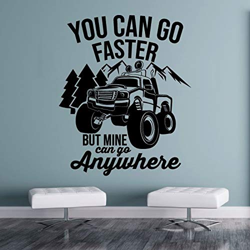 Monster Truck Toy Car Wall Decal - 20x18 Inch Vinyl Sticker Art for Kids Room, Bedroom, Nursery & Kindergarten - Fun Home Decor for Boys & Girls - Perfect for Playrooms, Dorm Rooms & Party Decorations