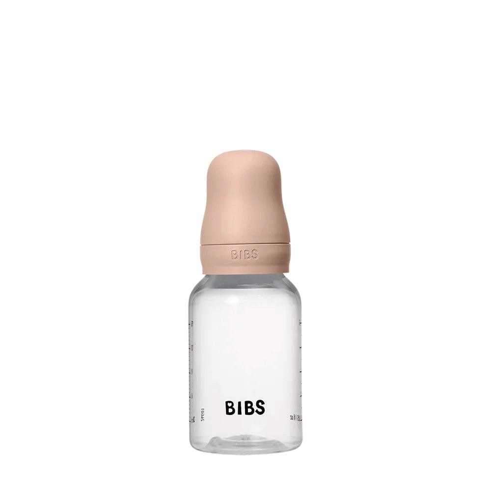 Premium Baby Bottle Set with Latex Bibs - 150ml BPA-Free Plastic Bottles in Blush Pink - Perfect for Feeding, Travel & Daycare