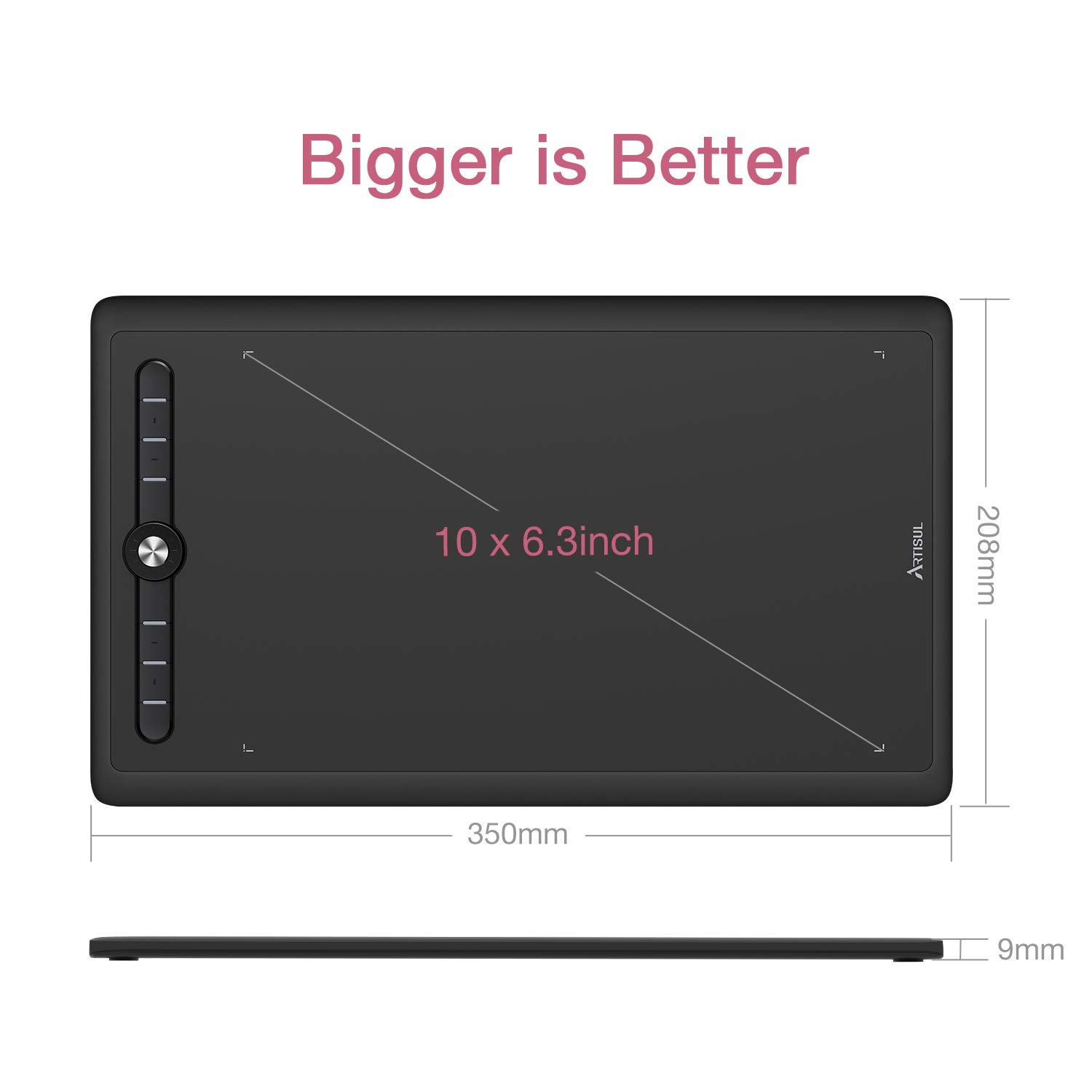 Artisul SP1603 M0610 Pro Graphics Drawing Tablet with Battery-Free Stylus - Digital Drawing Pad for Windows, Mac, Android - Perfect for Digital Art, Animation & Graphic Design