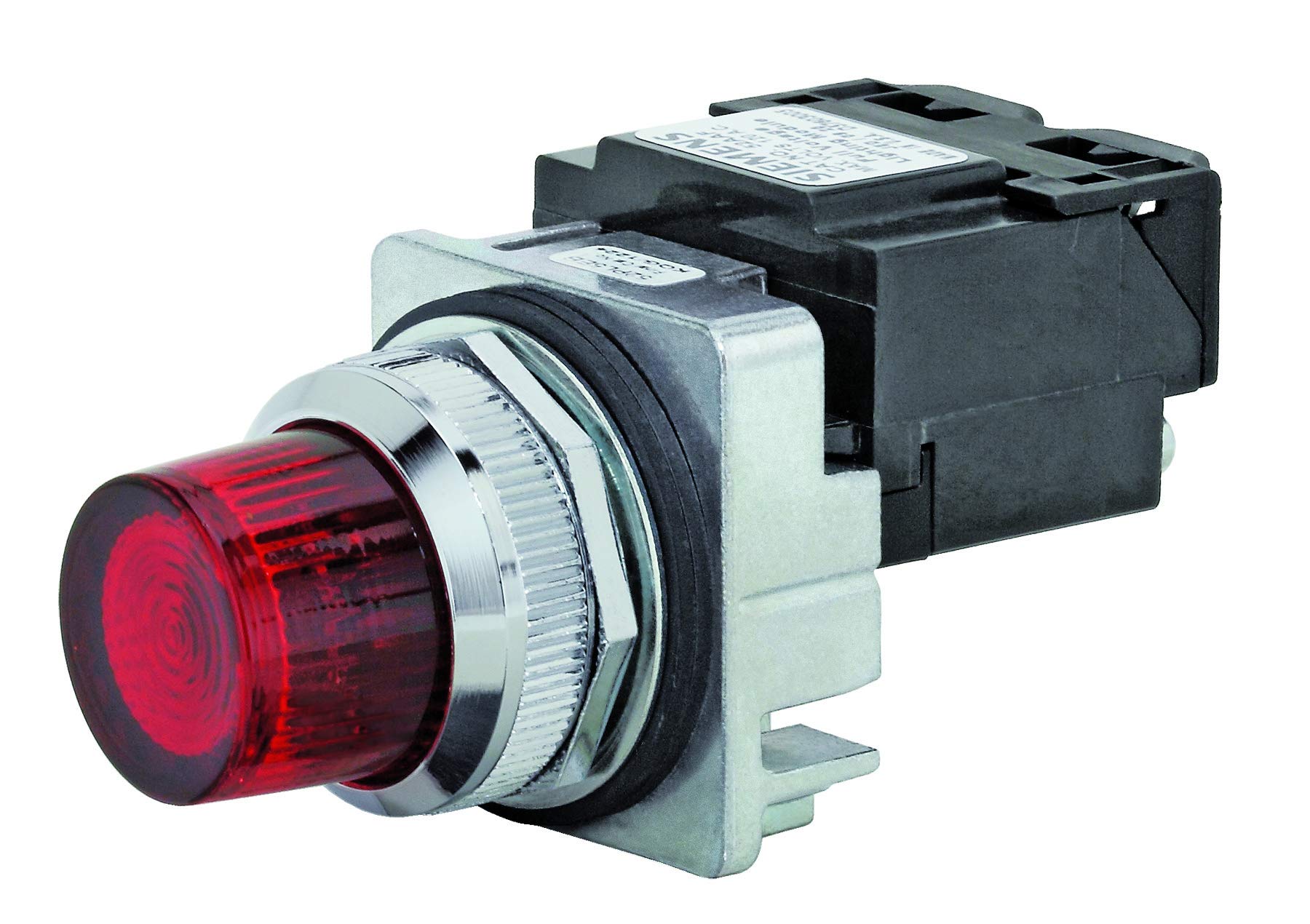 Siemens 52PL5N2 Heavy Duty Pilot Light - Water & Oil Tight with Glass Lens & Integrated LED Module (Red, 240VAC) - Ideal for Industrial Control Panels, Machinery & Harsh Environments