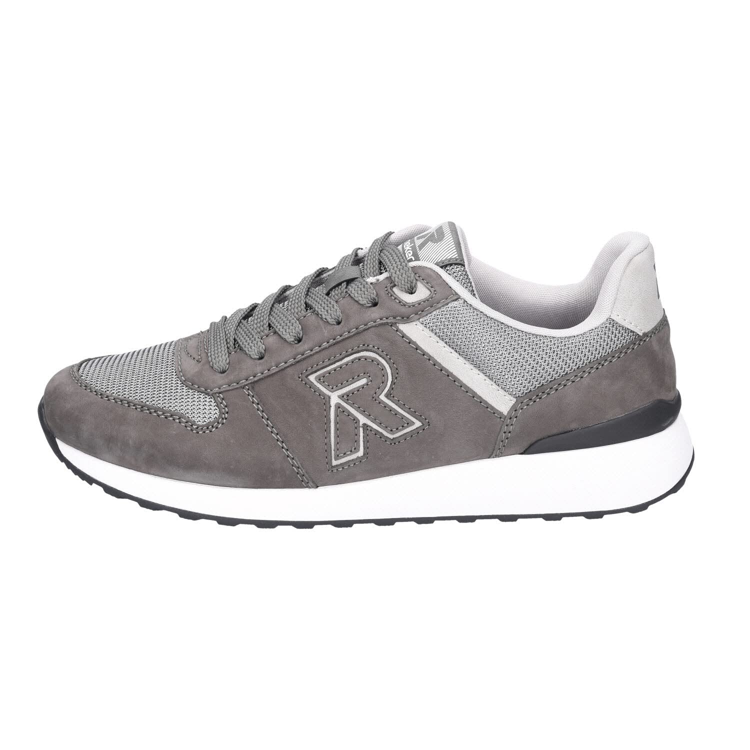 Rieker Men's FSK Low Top Casual Shoes - Light Grey, Size 9 | Comfortable Walking & Everyday Wear for Men