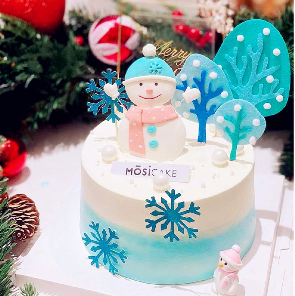 JeVenis 7-Piece Snowman Cake Decorating Kit - Christmas Party Supplies for Holiday Baking, Winter Baby Shower & Festive Dessert Decoration