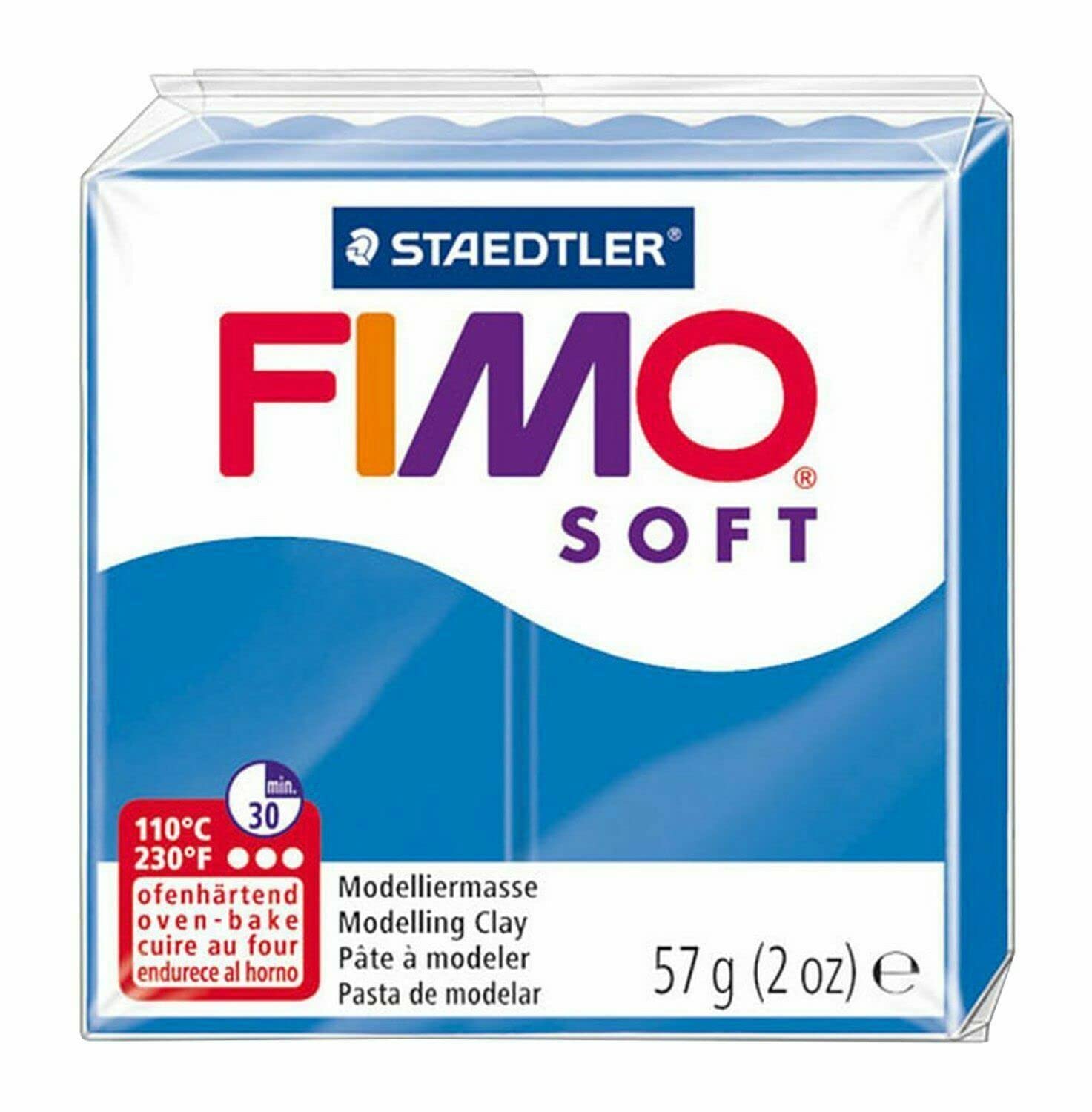 Staedtler FIMO Soft Polymer Oven-Bake Modeling Clay - 6-Piece Cool Tone Set for DIY Crafts, Jewelry Making & Home Decor