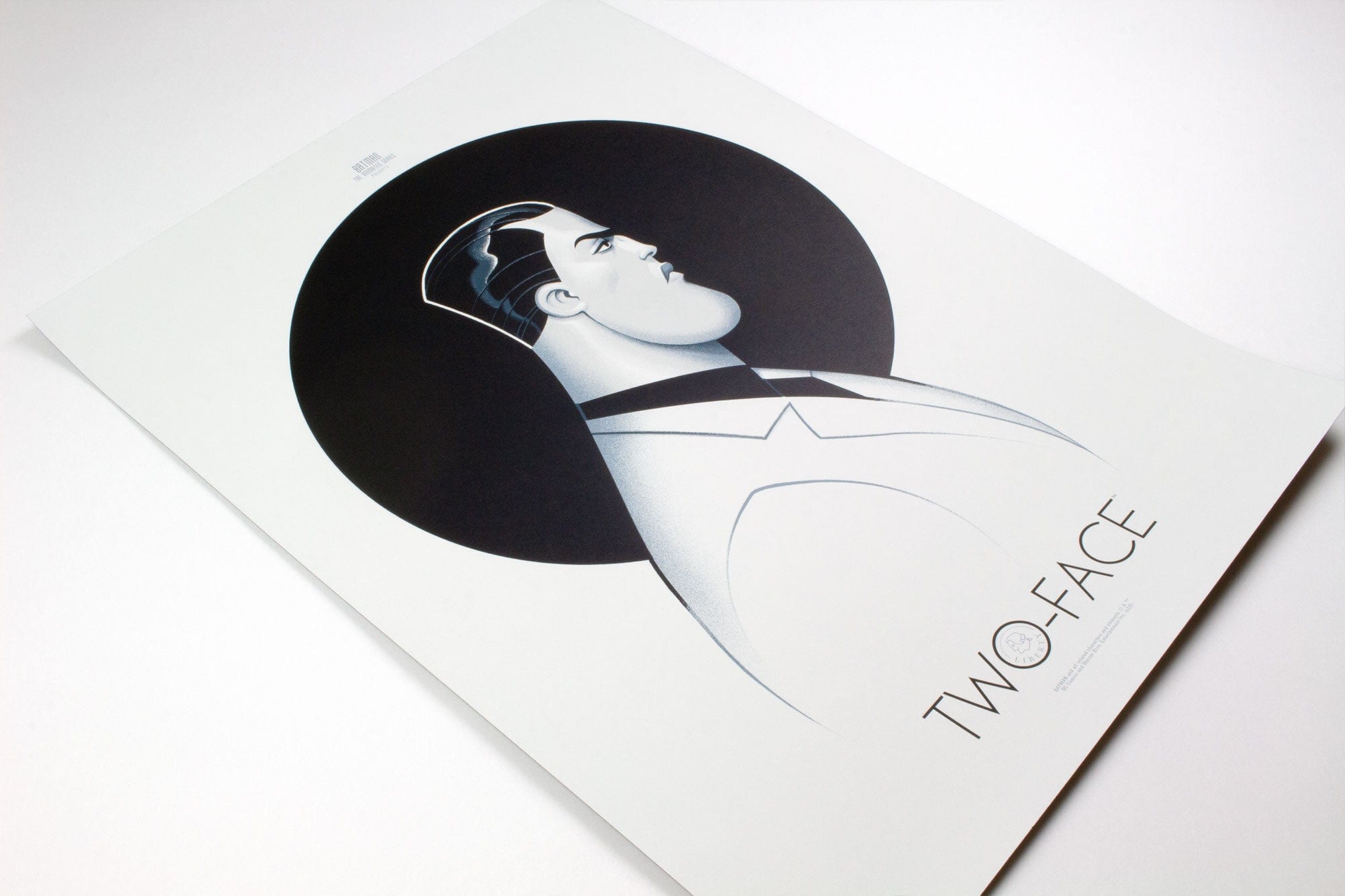 Batman: The Animated Series Two-Face Screen Printed Poster - Premium DC Comics Wall Art for Home, Office & Comic Book Fan Decor