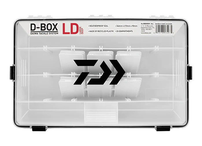 Daiwa D Box Waterproof Storage Case - Organize Fishing Gear, Tackle & Accessories - Perfect for Outdoor, Camping & Travel Use