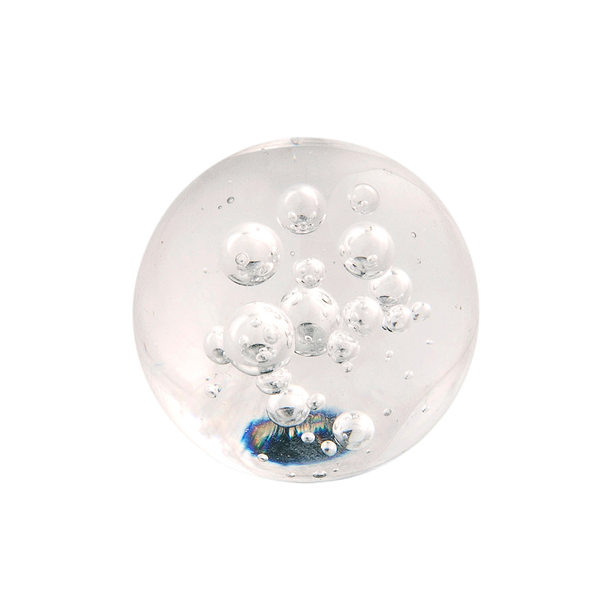 1 1/4 Inch Crystal Glass Door Knob with Chrome Finish - Elegant Cabinet & Drawer Hardware for Home Decor