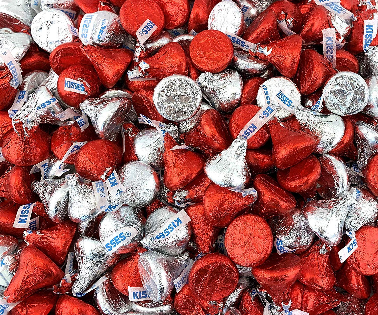 Premium Milk Chocolate Red & Silver Foil Mix - 1 lb Bulk Bag (16oz, ~100 Pieces) - Delicious Gourmet Candy for Gifts, Parties & Self-Care Treats - Perfect for Holidays, Birthdays & Office Celebrations