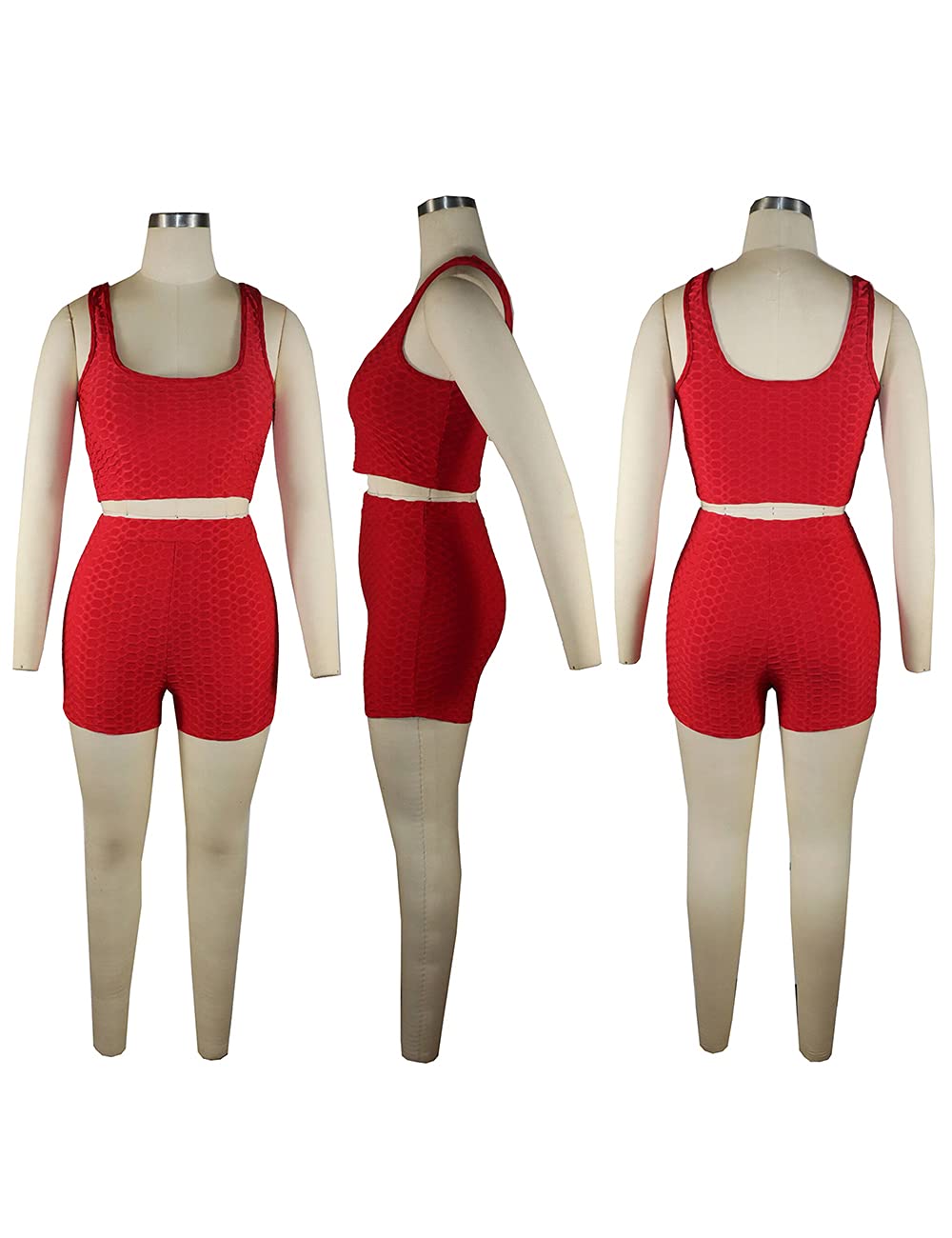 KANSOON Women's 2-Piece Workout Set - Crop Tank Top & High Waist Yoga Shorts | Summer Athletic Wear for Gym, Running & Yoga | Comfortable Fitness Outfits for Women