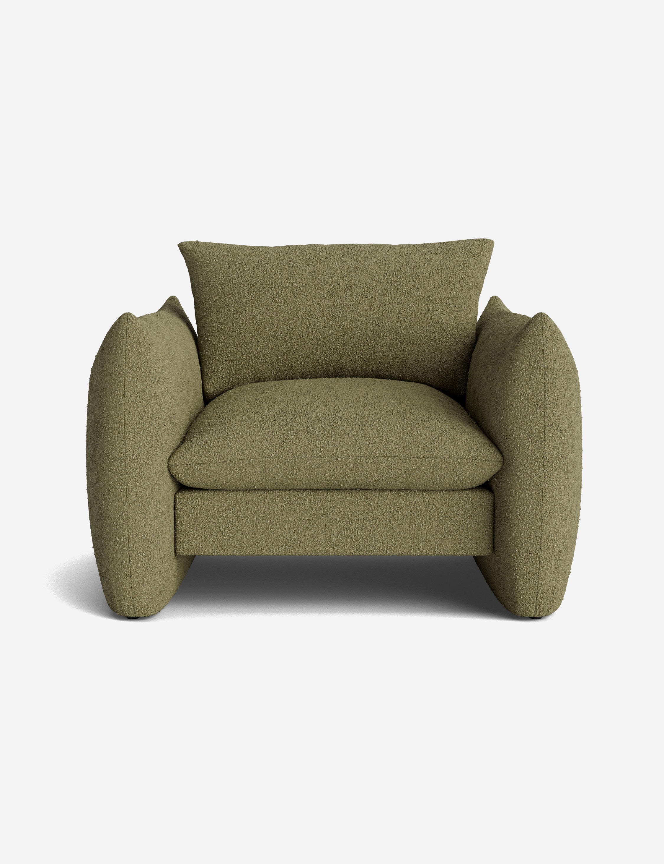 Modern Banks Accent Chair - Mid Century Style Lounge Chair with Wooden Legs for Living Room, Bedroom & Office - Comfortable Upholstered Armchair with Premium Fabric - Perfect for Reading, Relaxing & Home Decor