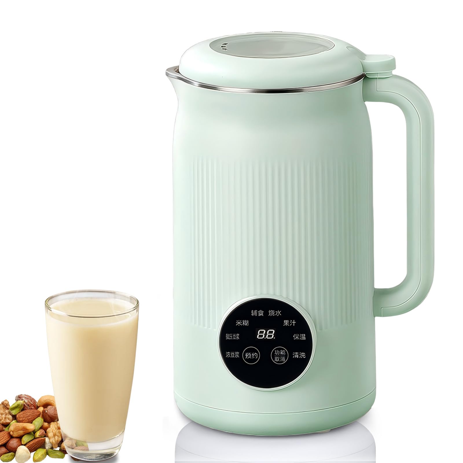35oz Automatic Nut Milk Maker with 10 Blades - Multi-Function Soy & Oat Milk Machine (Cyan) | Perfect for Vegan, Dairy-Free, Keto Diets & Healthy Homemade Plant-Based Milk