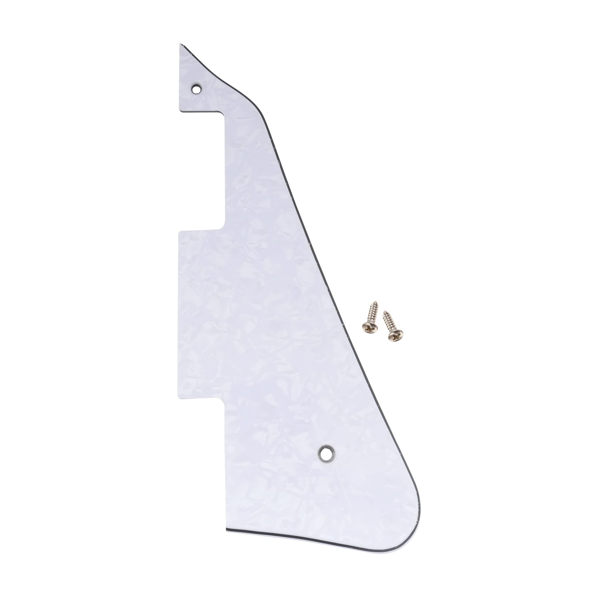 Musiclily 4-Ply White Pearl Electric Guitar Pickguard Compatible with USA Les Paul Modern Style - Perfect for Guitar Upgrades, Repairs & Customization