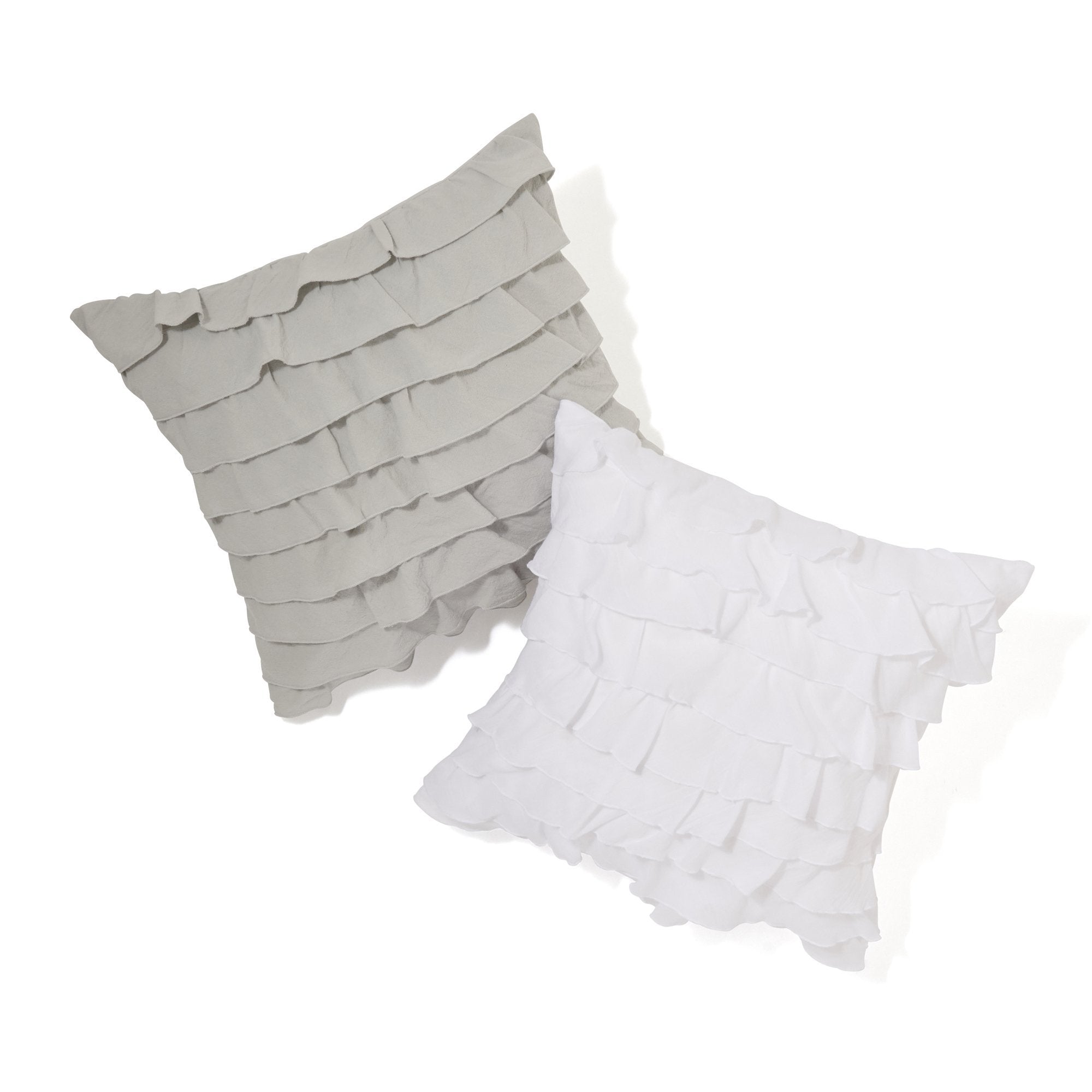 Elegant White Frill Cushion Cover 45x45cm - Soft & Stylish Home Decor for Living Room, Bedroom, and Sofa