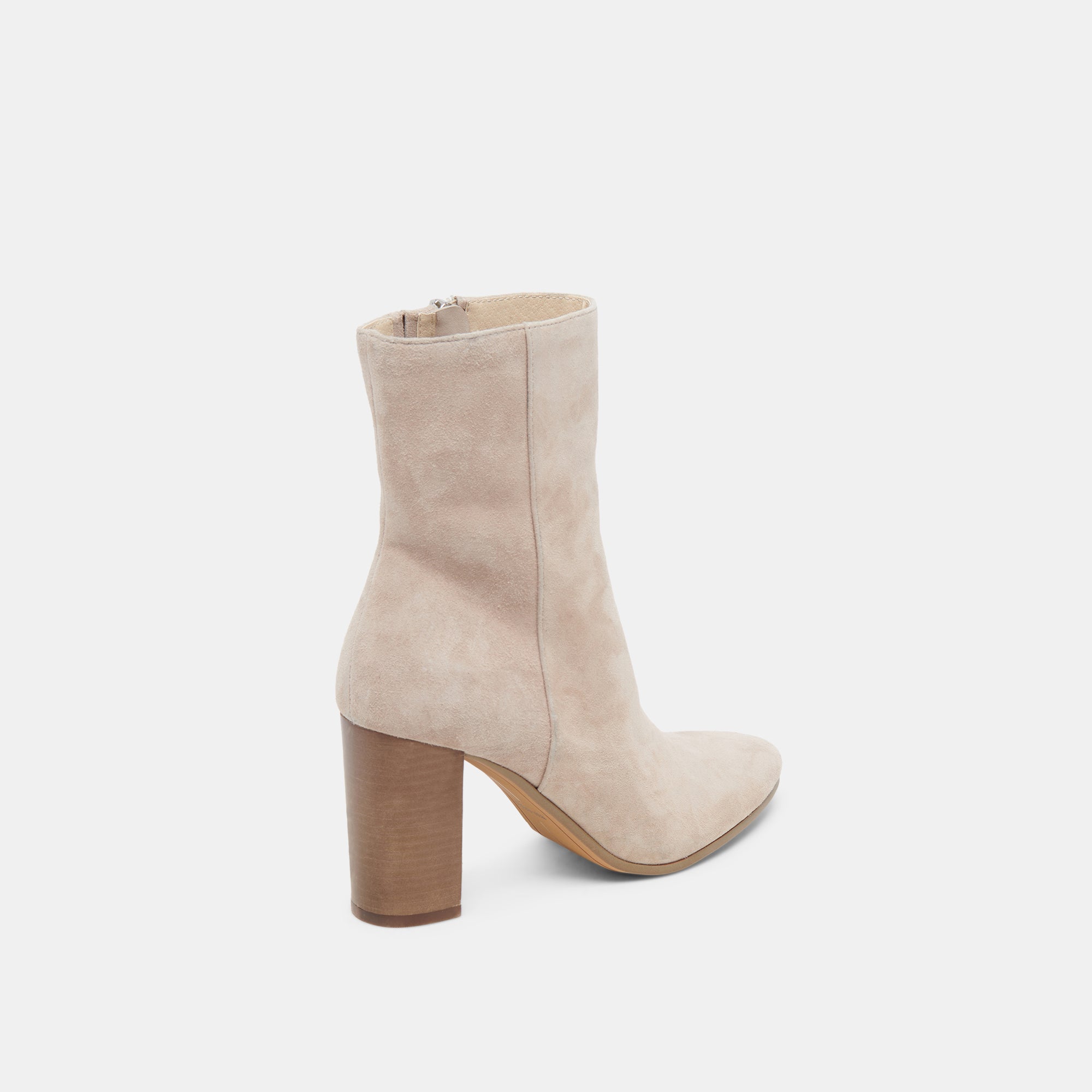 Suzy Booties Taupe Suede - Women's Casual Ankle Boots for Fall & Winter | Comfortable Slip-On Shoes for Work, Travel & Everyday Wear