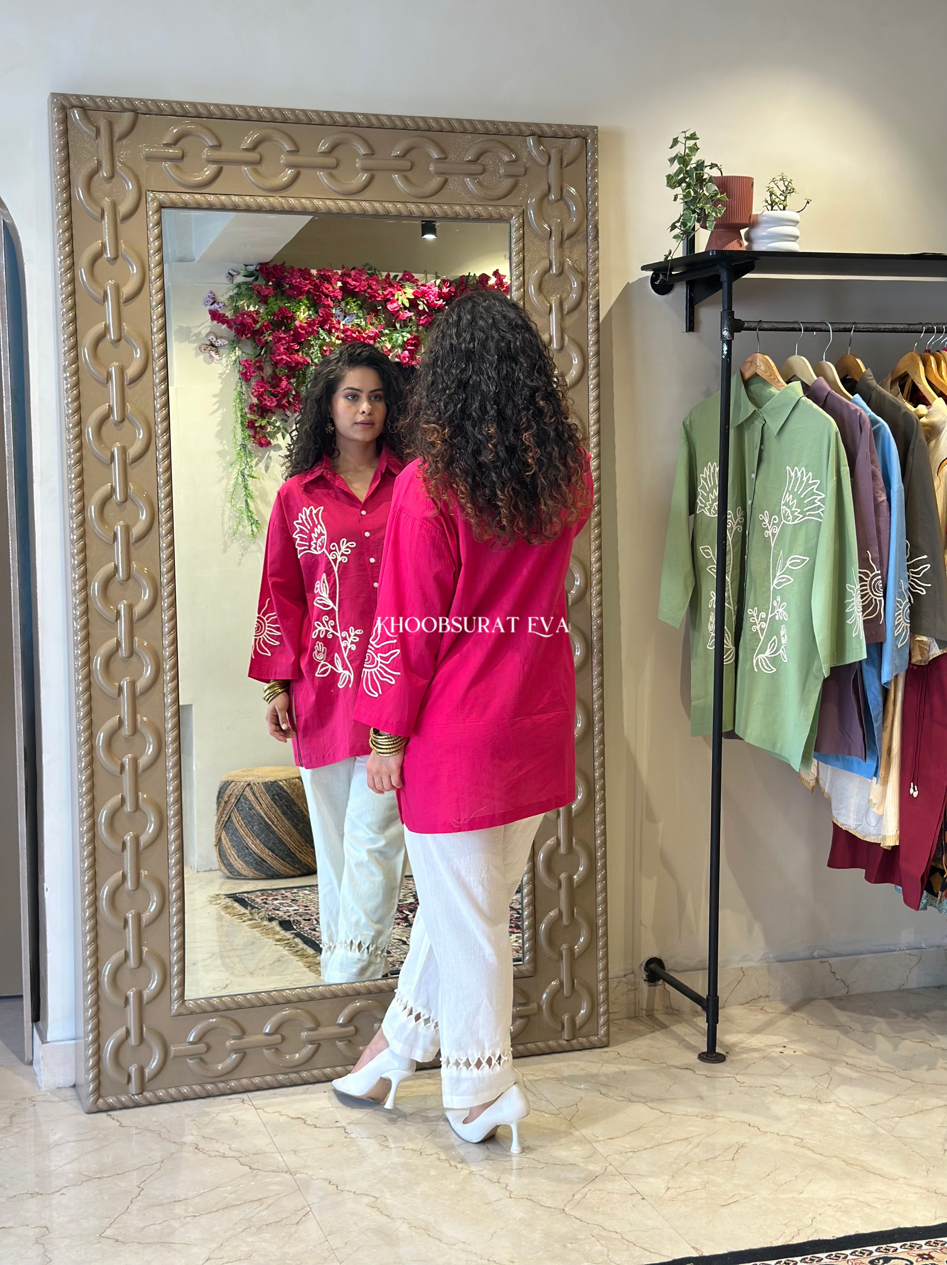 Pink Pony Club Shirt Set for Women - Cute Casual Outfit for Summer, Party & Everyday Wear