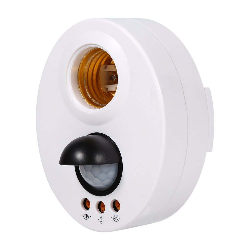 CHICIRIS E27 Lamp Holder with Human Body Induction Sensor, 110-250V Automatic Light Switch for Basement, Corridor, Warehouse & Toilet (2-12M Range) - Perfect for Energy Saving & Hands-Free Lighting in Dark Areas