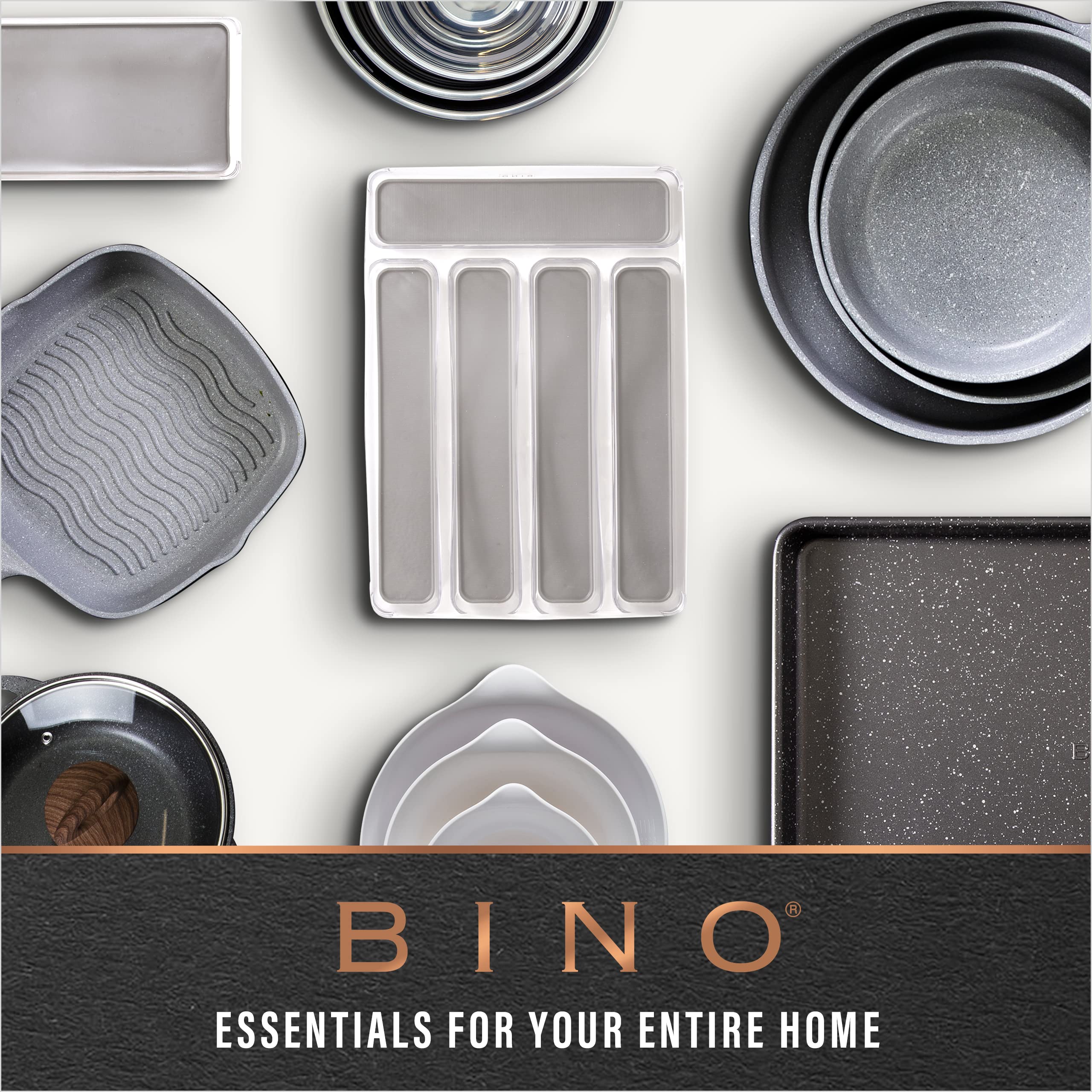 BINO Clear Plastic Storage Bins - 2 Pack X-Small | Pantry, Fridge & Cabinet Organizers | Space-Saving Kitchen & Bathroom Storage Containers for Food, Medicine & Household Items