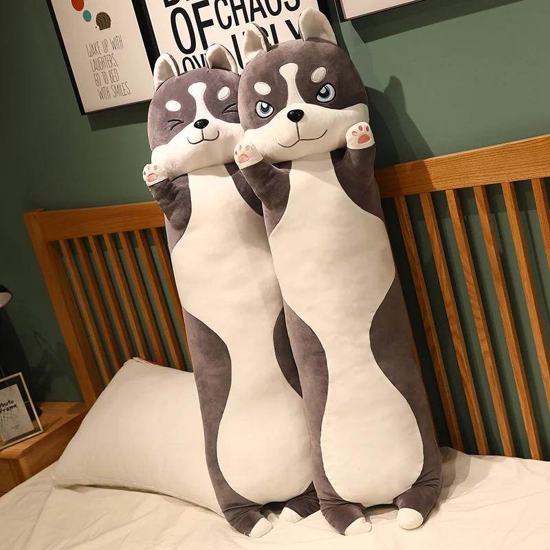 Extra Large Husky Dog Plush Toy - Lifelike Stuffed Animal for Kids & Adults | Perfect for Cuddling, Gifts, and Home Decor
