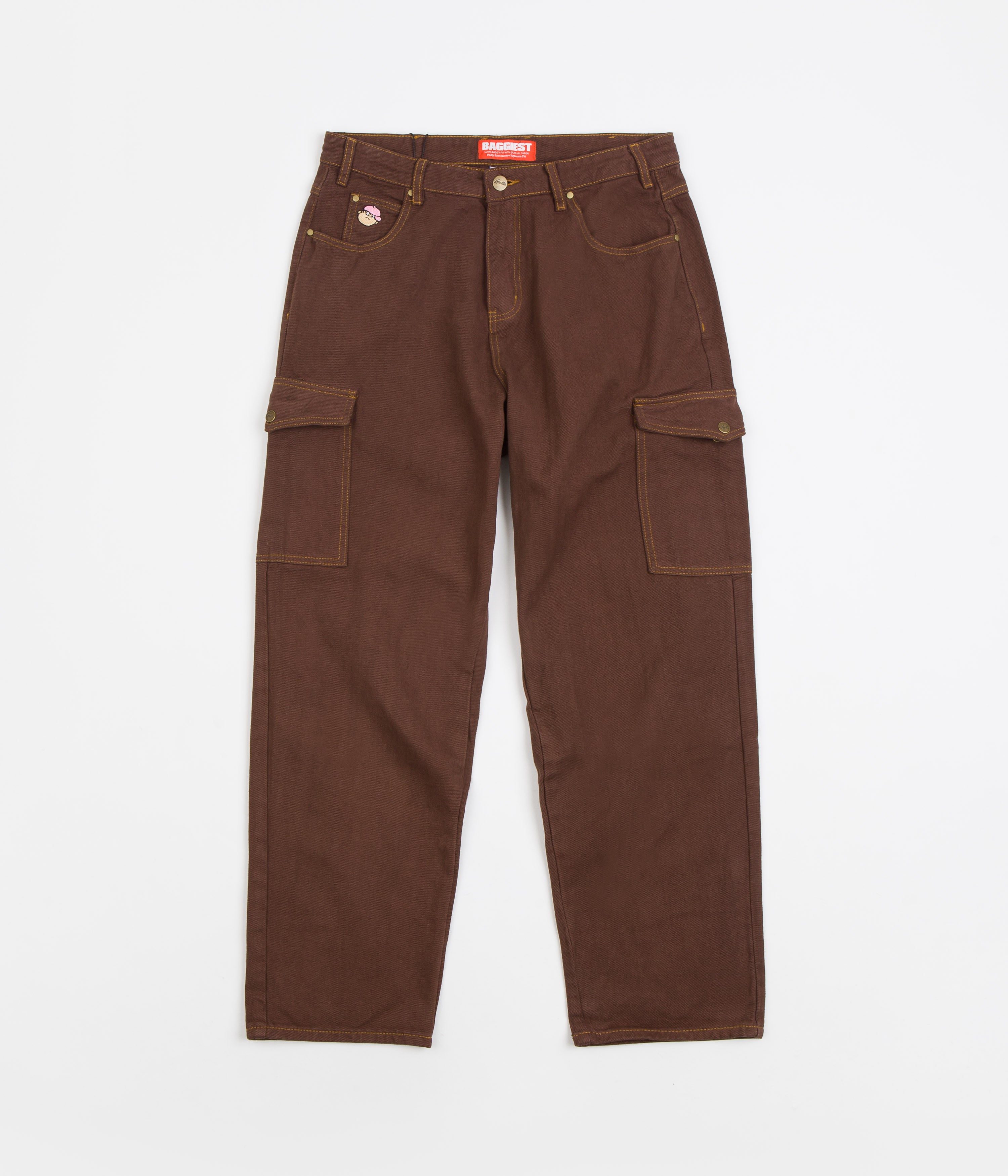 Butter Goods Santosuosso Cargo Denim Pants for Men - Brown Workwear & Streetwear Style - Perfect for Outdoor Adventures & Urban Fashion