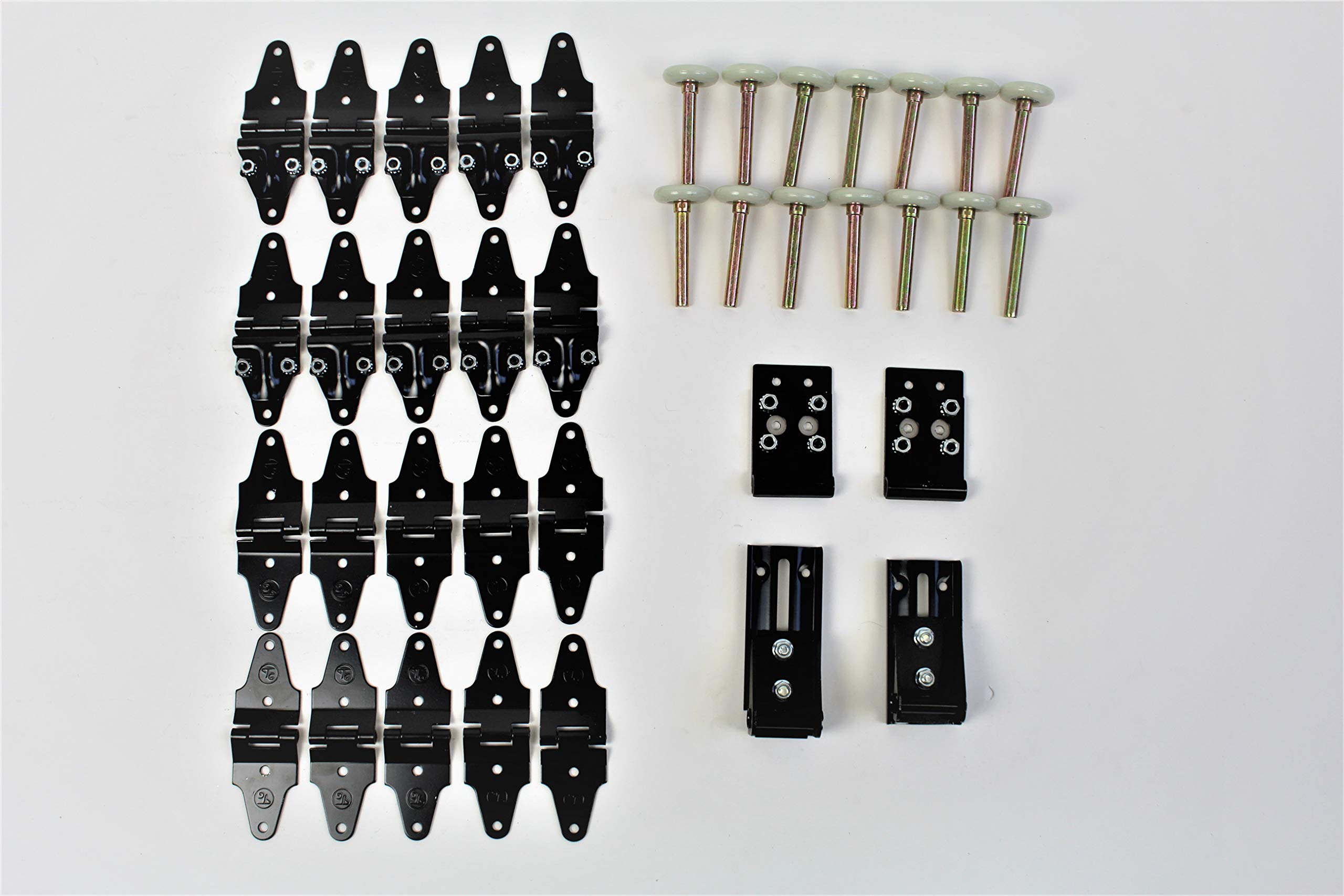 38 Pack Whiting Roll Up Door Style Trailer Door Hardware Repair Kit with Hinges & 2