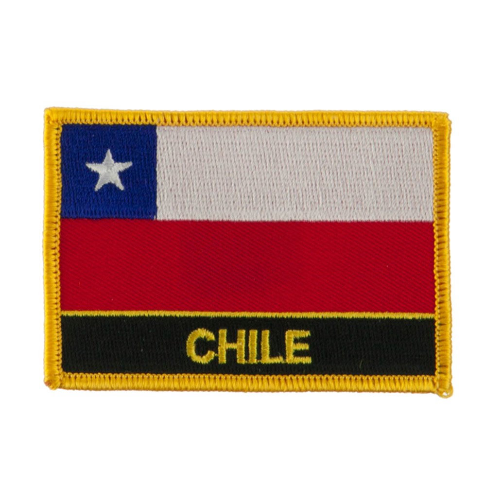 Chile Flag Embroidered Patch - Premium Iron-on/Sew-on Applique for Jackets, Backpacks & Hats - North & South America Collection