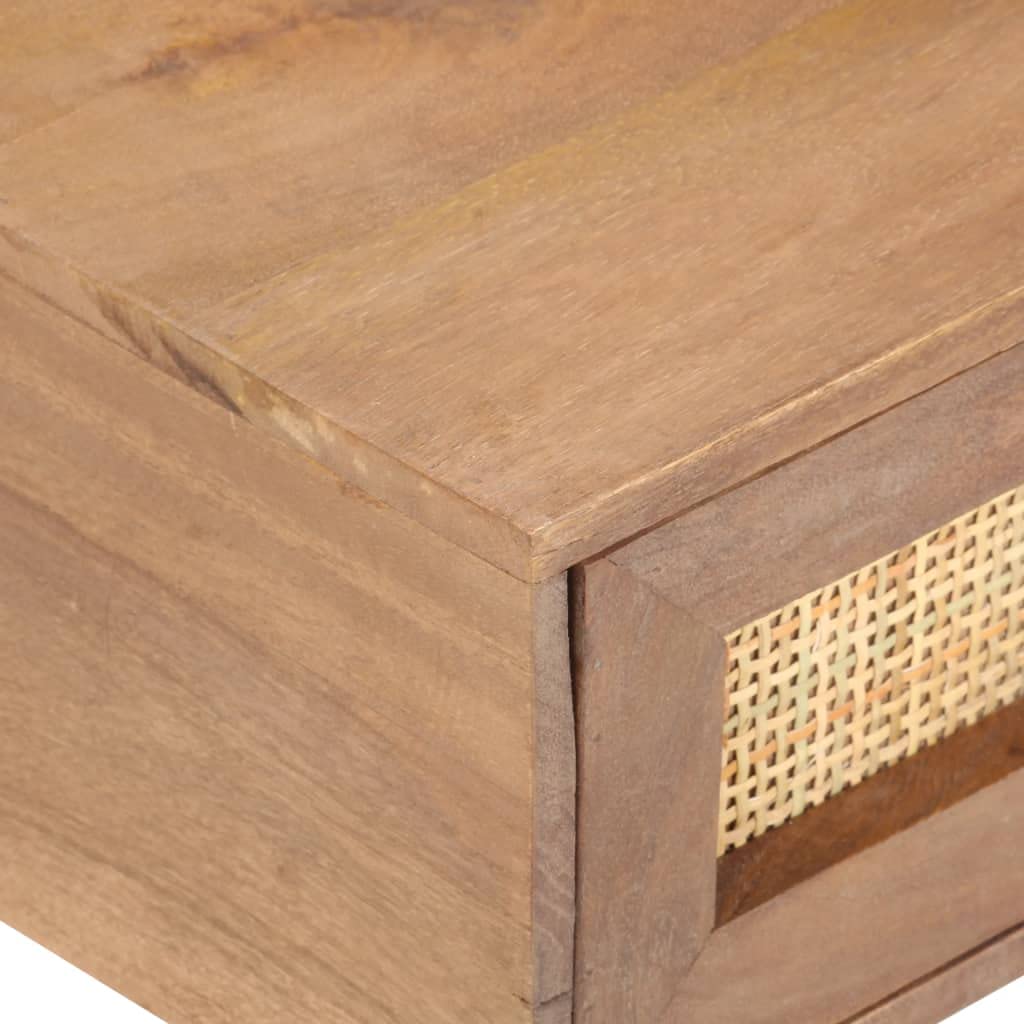 Modern Coffee Table with Drawers - Solid Mango Wood Cocktail Table & Center Table for Living Room, Waiting Area, Home Office - 39.4