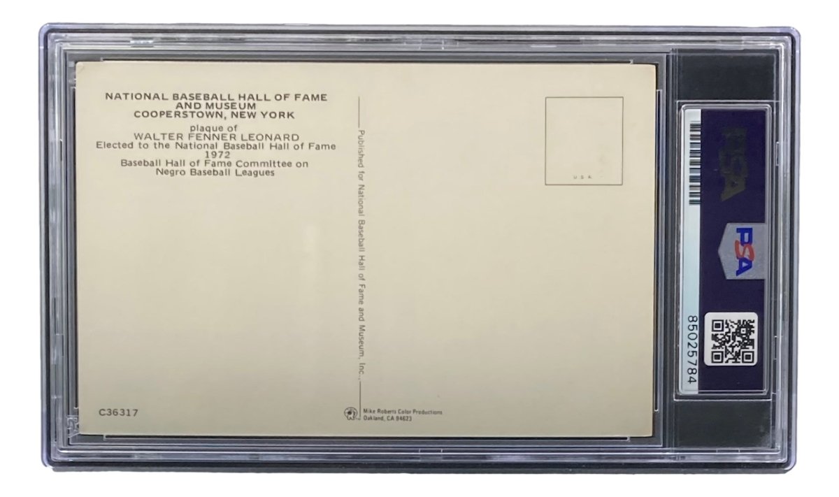 Buck Leonard Autographed 4x6 Homestead Grays HOF Plaque Card - PSA/DNA Certified 85025784 - Perfect for Baseball Memorabilia Collectors & Sports Fans Display