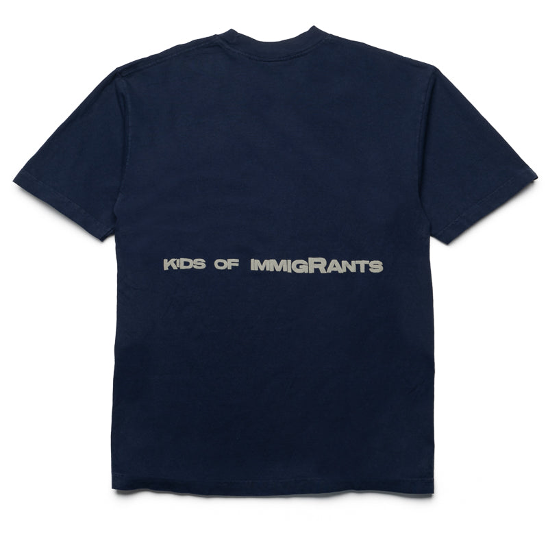 Kids of Immigrants Support Your Friends T-Shirt - Navy Blue Cotton Tee for Everyday Wear & Social Justice Support
