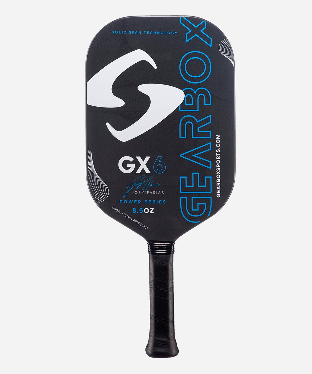 GX6 Power Pickleball Paddle by Gearbox - Lightweight 8.5oz Graphite Paddle for Competitive Play - Perfect for Tournaments & Recreational Games (Joey Farias Edition)