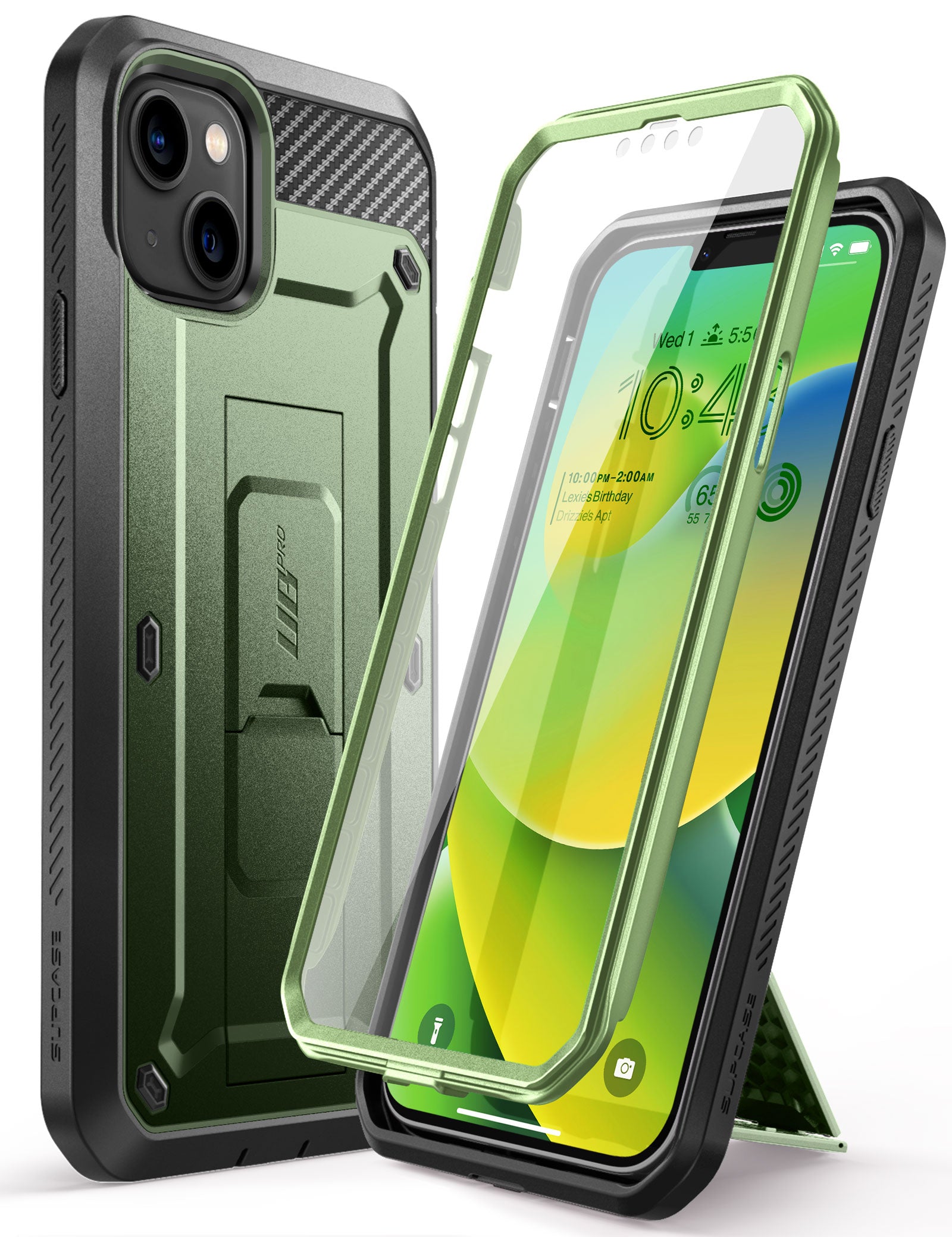 iPhone 14 Plus 6.7 Inch Unicorn Beetle PRO Rugged Case - Heavy Duty Protection, Shockproof & Drop Proof Cover for iPhone 14 Plus (Dark Green) - Perfect for Outdoor, Construction & Extreme Sports Use