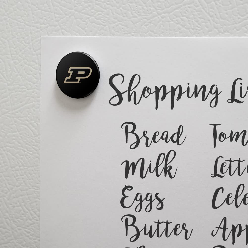 Purdue Boilermakers Logo Refrigerator Magnet - Strong Kitchen & Locker Button Magnet for Fridge, Office, School, and Dorm Decor - Show Your Team Spirit!