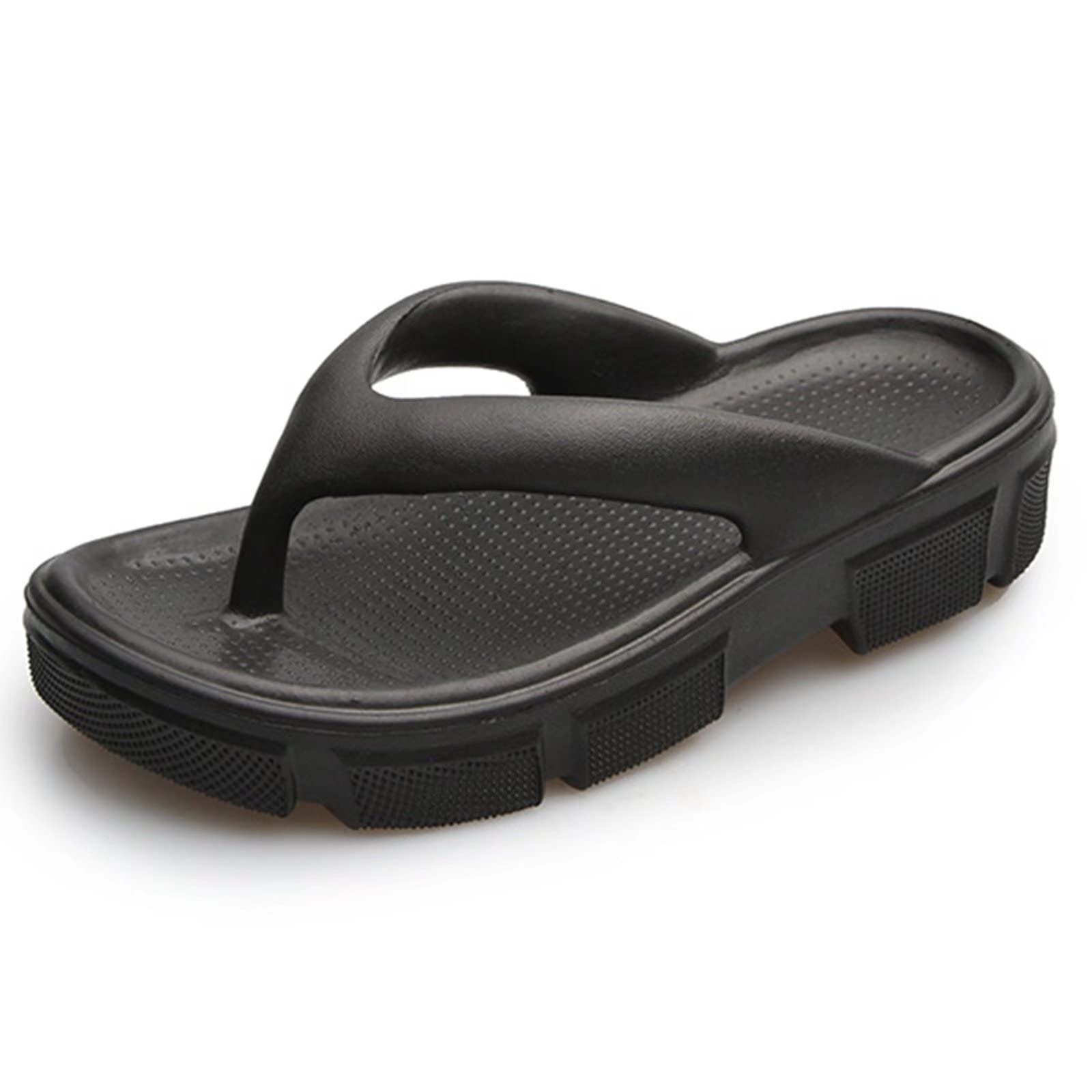 Eohsnem Women's Flip Flops - Comfortable Massage Platform Sandals with Cushioning for Stress Relief | Soft Summer Beach Slides for Casual Wear, Walking & Outdoor Activities
