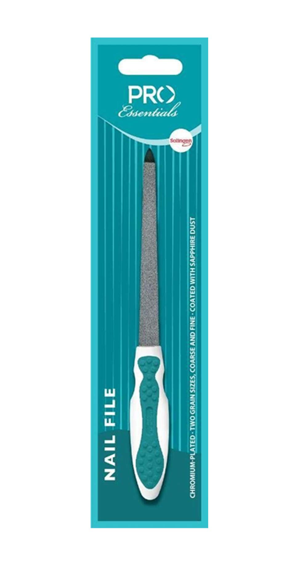 Premium Nail File for Manicures & Pedicures - PRO Essentials Turquoise Nail Filer | Reusable & Durable Nail Care Tool | Perfect for Home, Salon & Travel Use