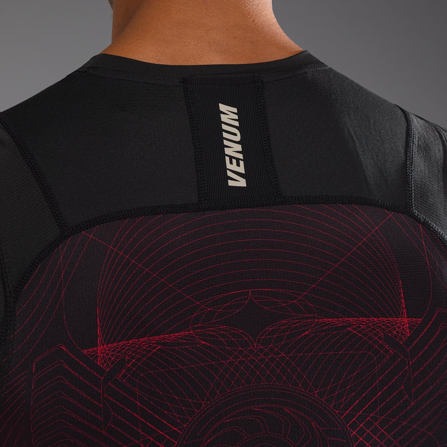 Venum G Fit Air Men's Sleeveless Rashguard - Deep Black/Fire Red - MMA, BJJ & Training Compression Shirt for Workout & Combat Sports