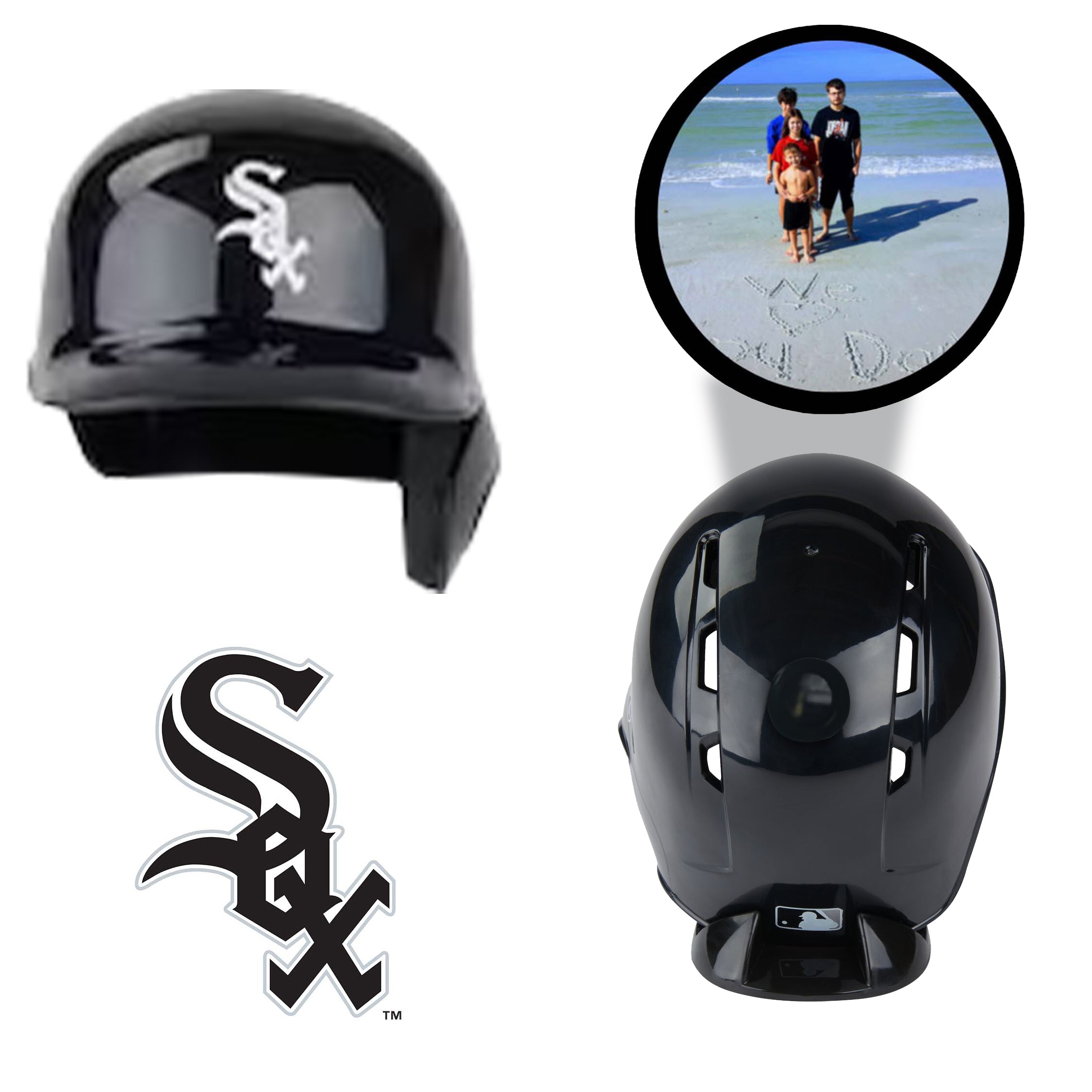 Chicago White Sox MLB Collectible Mini Batting Helmet - Authentic Baseball Memorabilia for Fans & Collectors - Perfect for Display, Gifts, and Game Room Decor