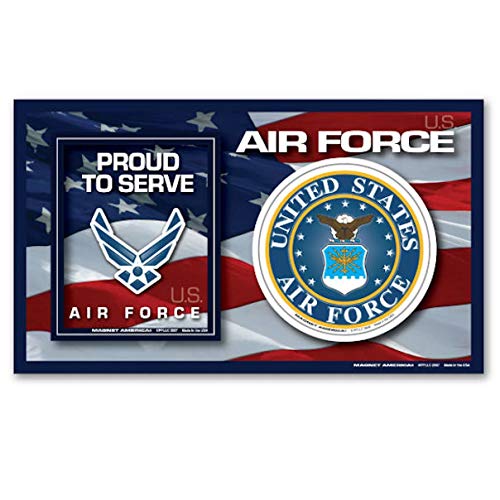 Proud to Serve Air Force Magnet Picture Frame - Patriotic Military Home Decor for Veterans & Families - Perfect for Displaying Photos on Fridge, Office or Military Memorabilia Collection