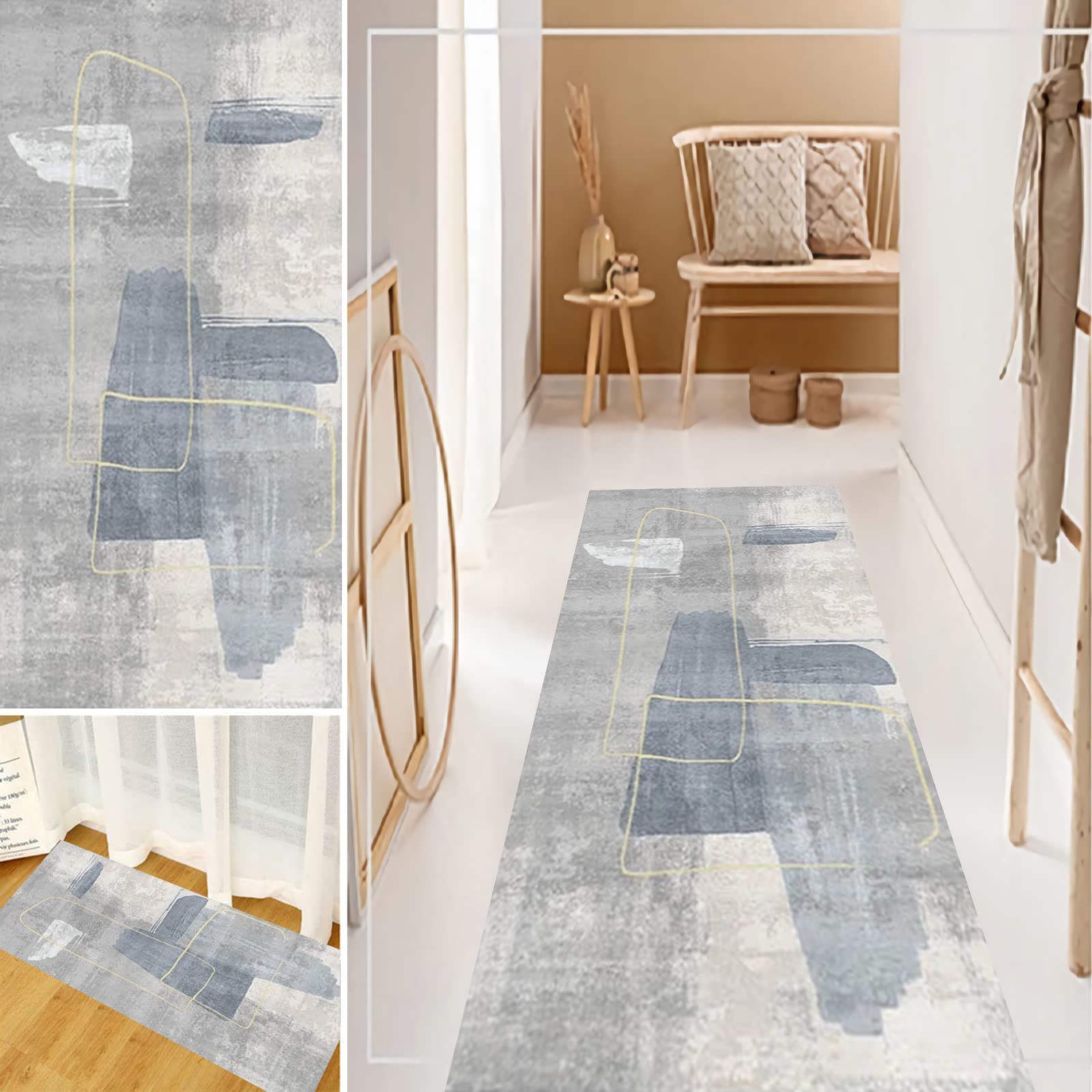 Non-Slip Washable Hallway Runner Rug 2'7
