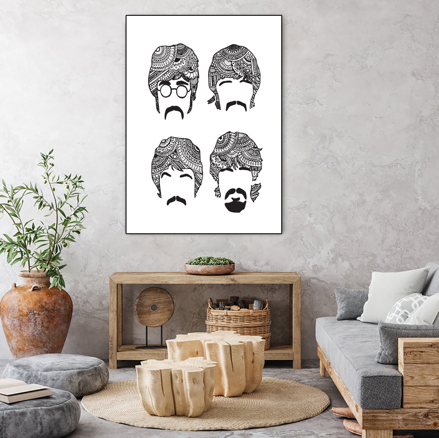 The Beatles Henna Tattoo Kit - Premium Temporary Tattoo Stickers for Music Lovers, Perfect for Concerts, Festivals & Theme Parties