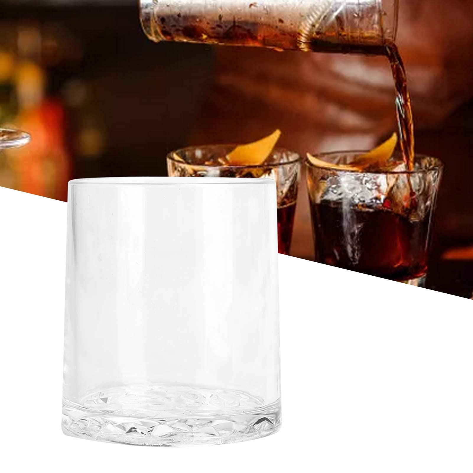 Premium 200ml Acrylic Water Glass with Rhombus Base - Shatterproof Drinking Tumbler for Water, Juice, Cocktails & Iced Tea - Perfect for Home, Office, Parties & Outdoor Activities