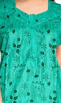 Women's 100% Soft Cotton Jaipuri Printed Indian Full-Length Nightgown Sleepwear - Pack of 2 (Free Size) | Comfortable Night Dress for Sleeping, Lounging & Travel