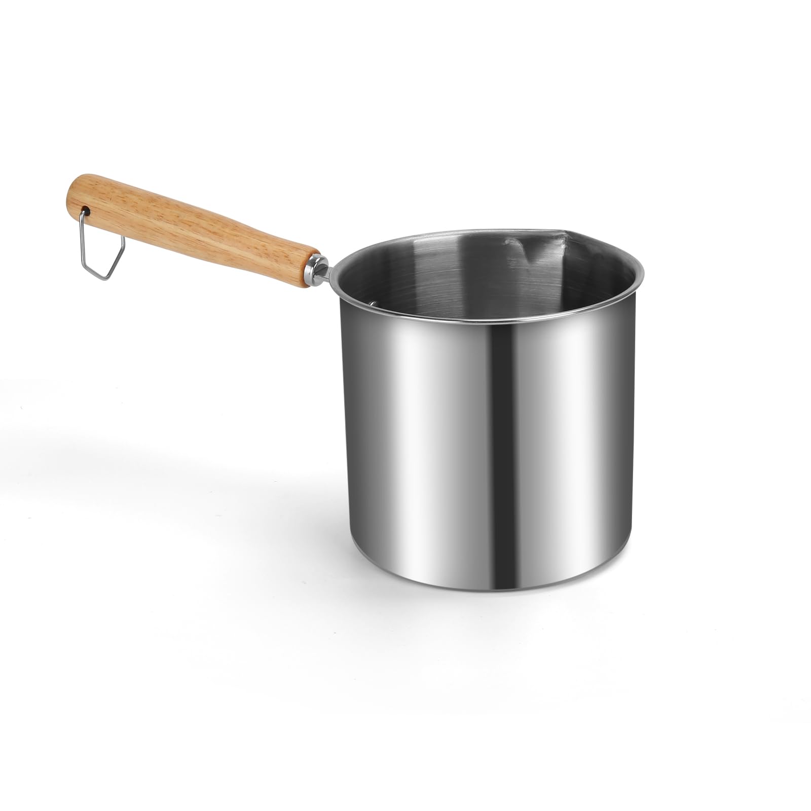 1.3-Quart Mini Deep Fryer Pot with Basket - Small Electric Fryer & Soup Pot with Tongs & Lid for 1-2 People - Gas & Induction Compatible - Dishwasher Safe - Perfect for Home Cooking, Camping & Small Kitchens
