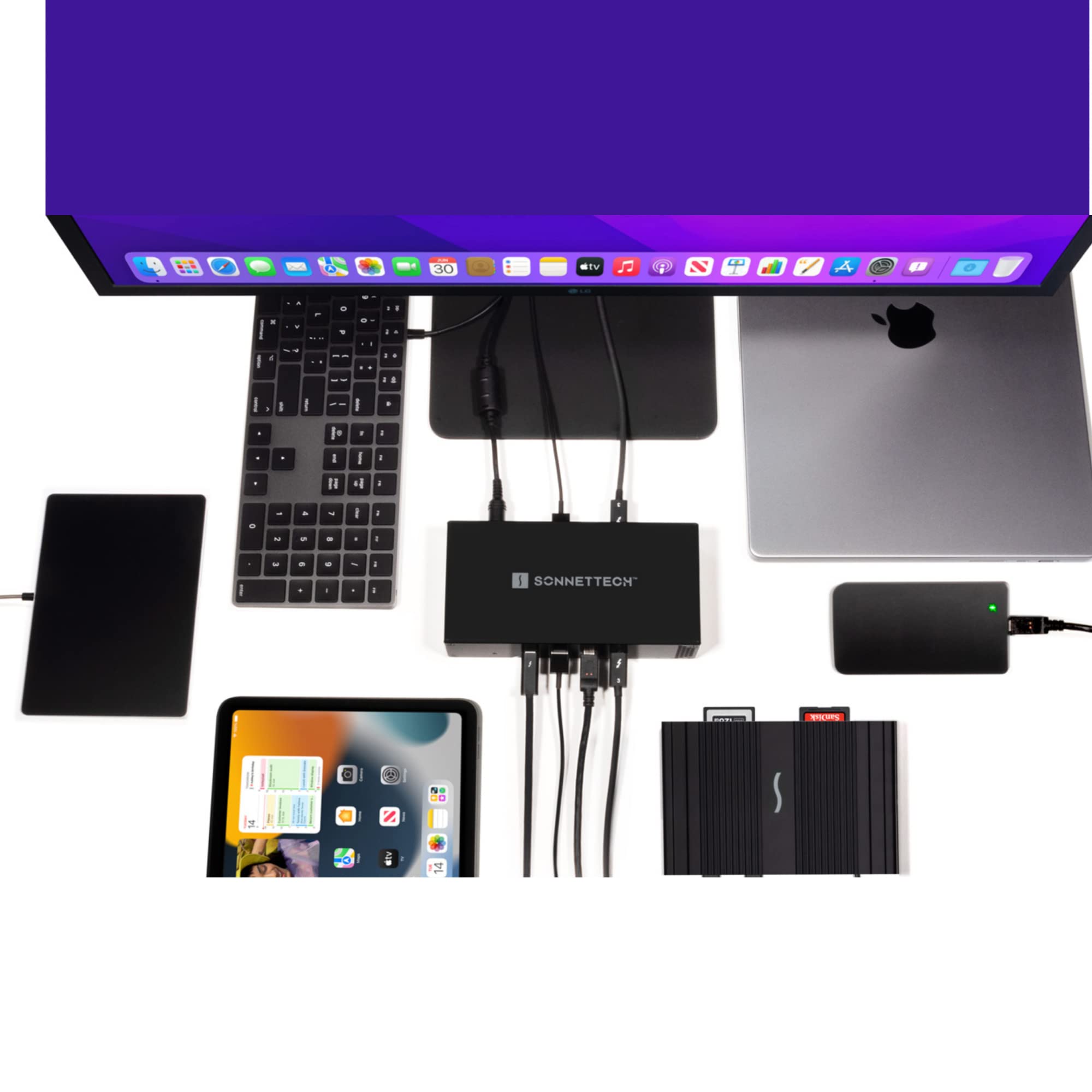 Sonnet Echo Dual NVMe Thunderbolt Dock - High-Speed Thunderbolt 3 SSD Enclosure for Mac & PC - Perfect for Video Editing, Gaming & External Storage Expansion