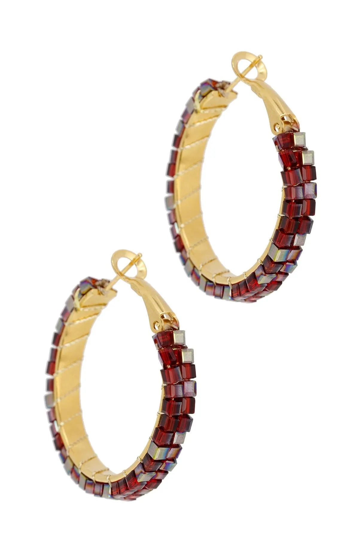 Dainty Beaded Hoop Earrings for Women - Gold & Silver Fashion Jewelry - Perfect for Parties, Weddings & Everyday Wear