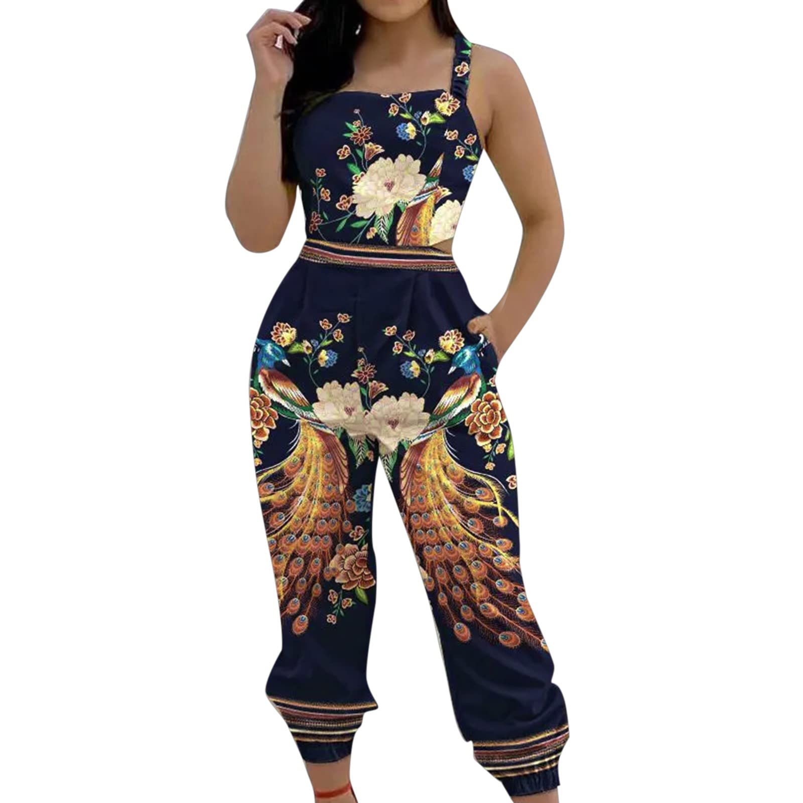 Elegant One-Shoulder Wide Leg Jumpsuit for Women - Summer Dressy Romper & One-Piece Outfit | Perfect for Beach Vacations, Date Nights & Casual Outings