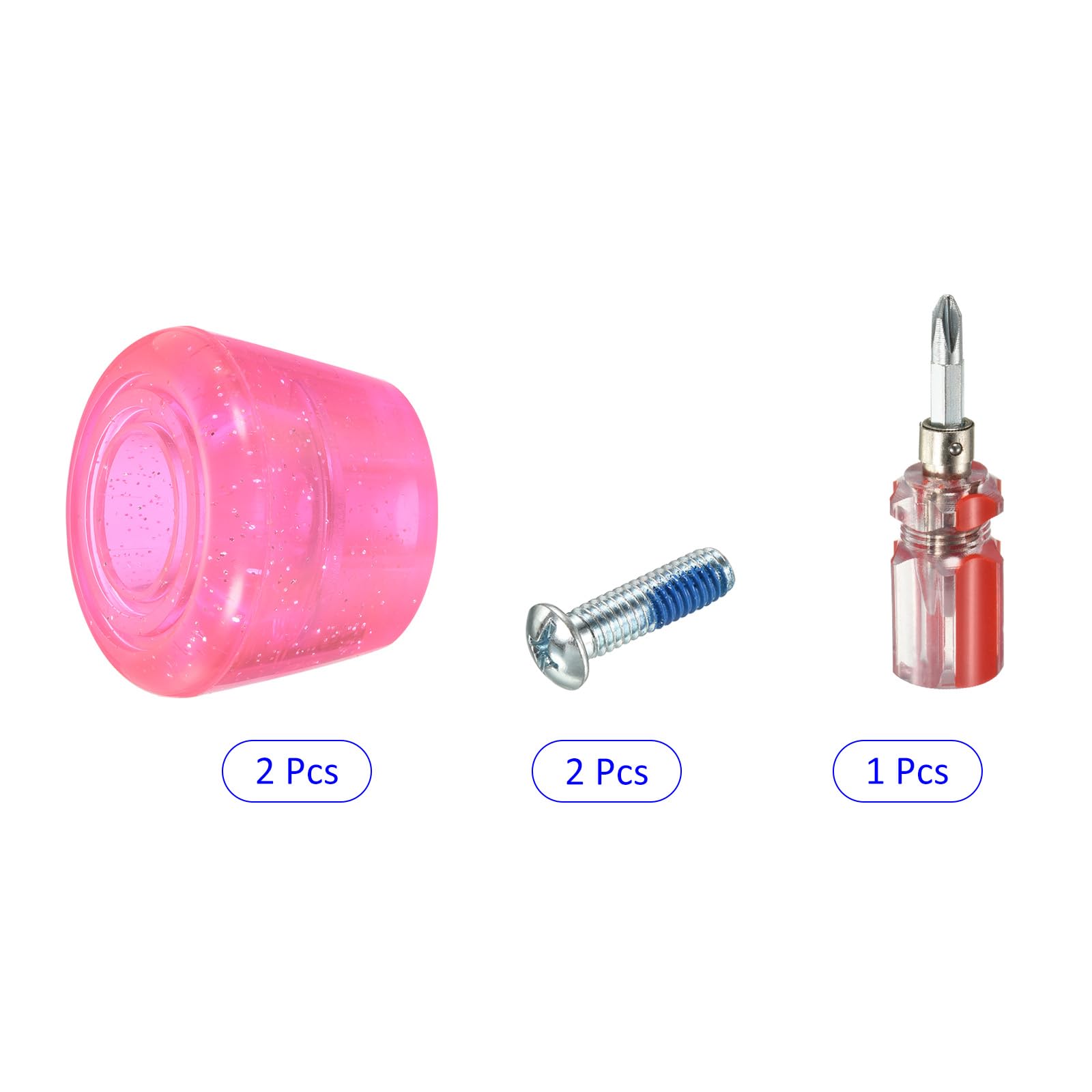 Roller Skate Toe Stops - Adjustable Rubber Brake Blocks for Roller Skates with Screwdriver | Perfect for Outdoor Skating, Rink Use & Roller Derby